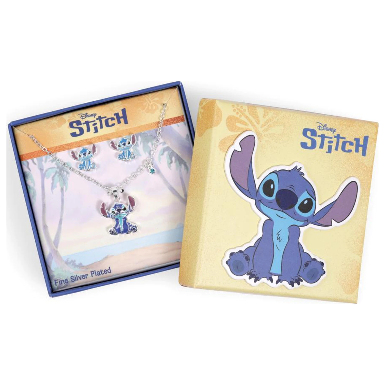 Zestaw Stitch Kolczyki i Naszyjnik Platerowany Mosiądz zdjęcie produktu