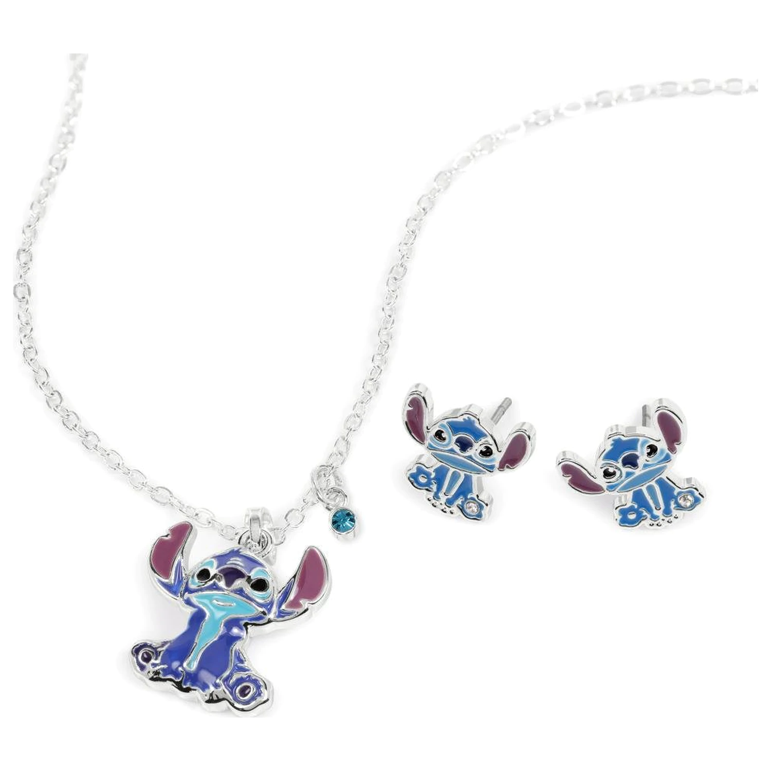 Zestaw Stitch Kolczyki i Naszyjnik Platerowany Mosiądz zdjęcie produktu