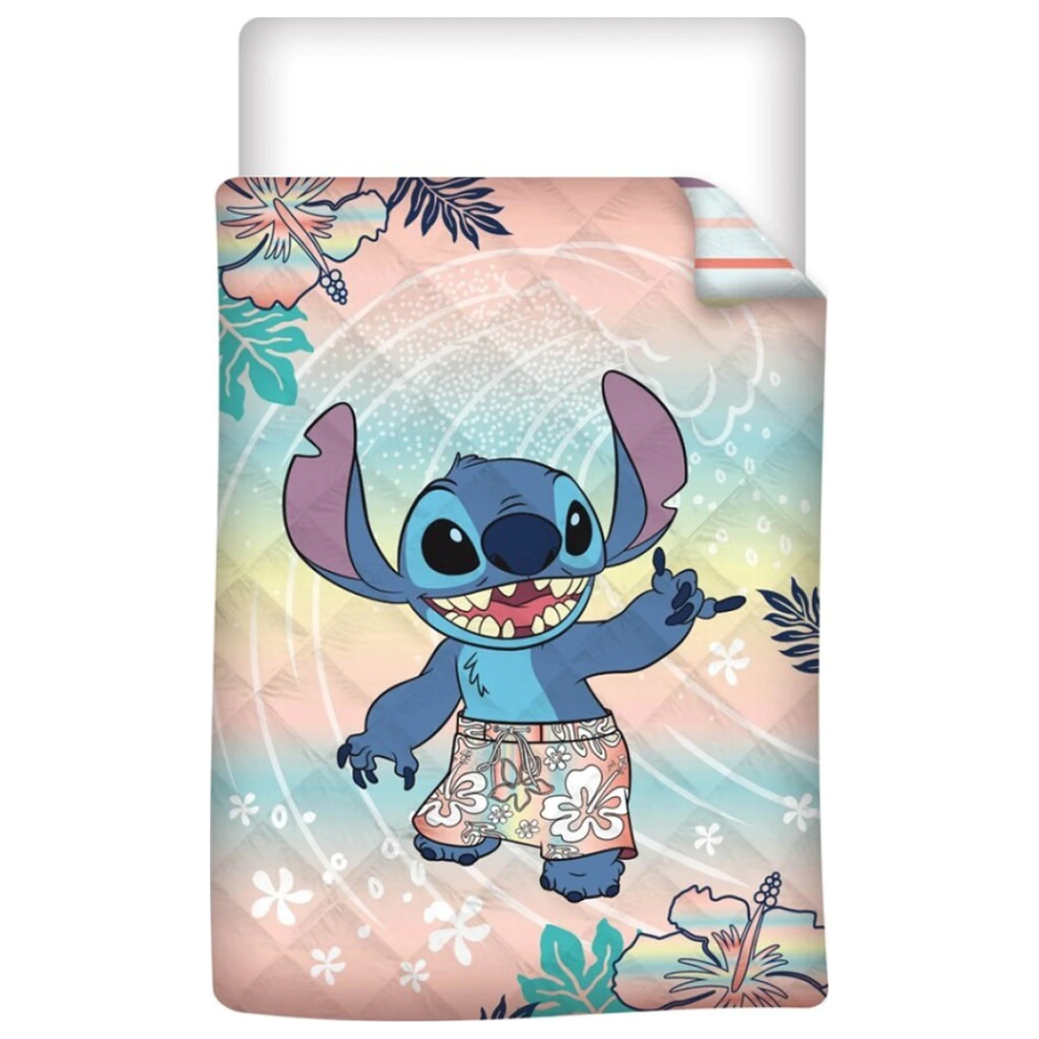 Stitch Hawaiian Dream pikowana narzuta na łóżko, poszwa na kołdrę 140x200cm zdjęcie produktu