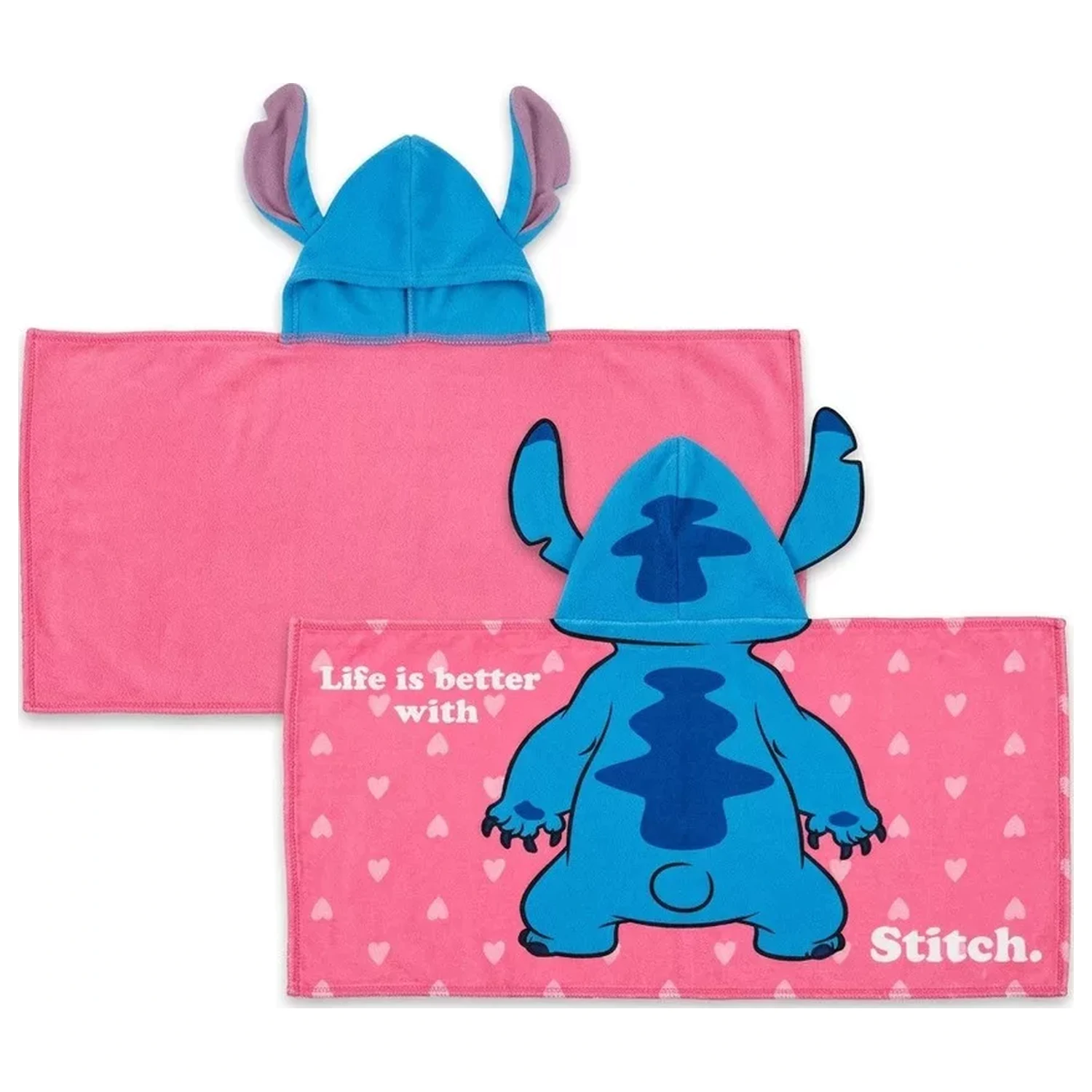 Koc z kapturem Stitch Heart 80x120 cm zdjęcie produktu