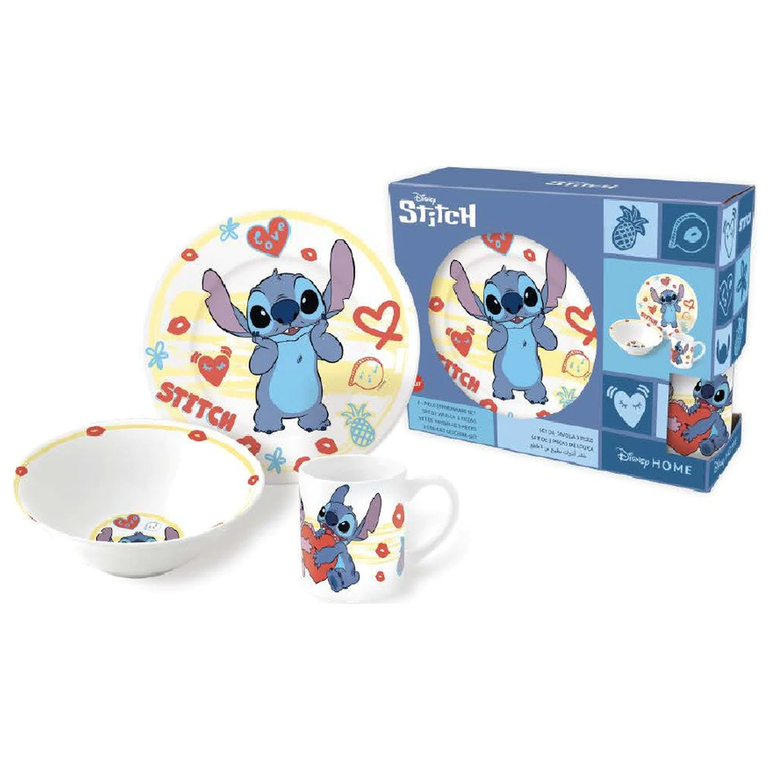 Zestaw naczyń obiadowych porcelanowych Stitch Heart zdjęcie produktu