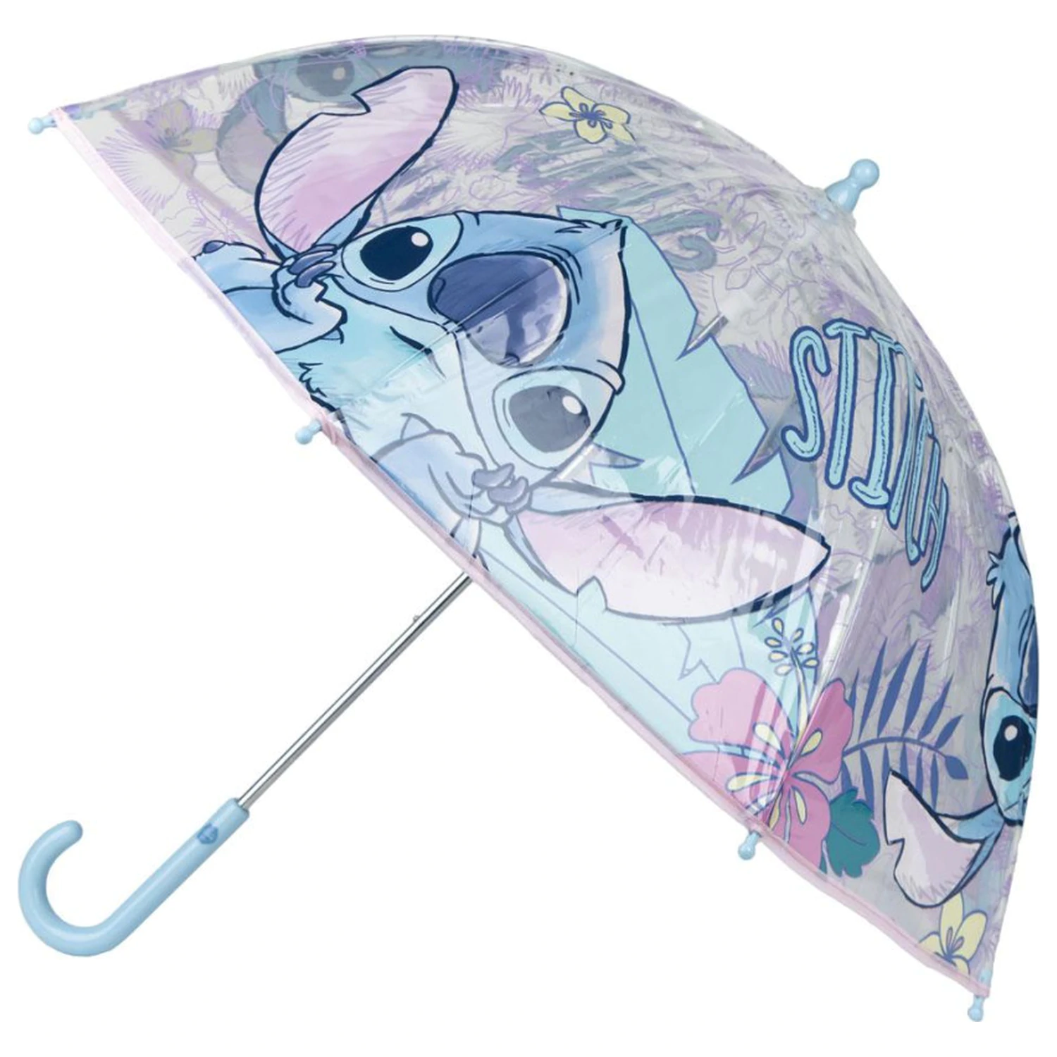 Stitch Hibiscus dziecięcy przezroczysty parasol Ø71 cm zdjęcie produktu