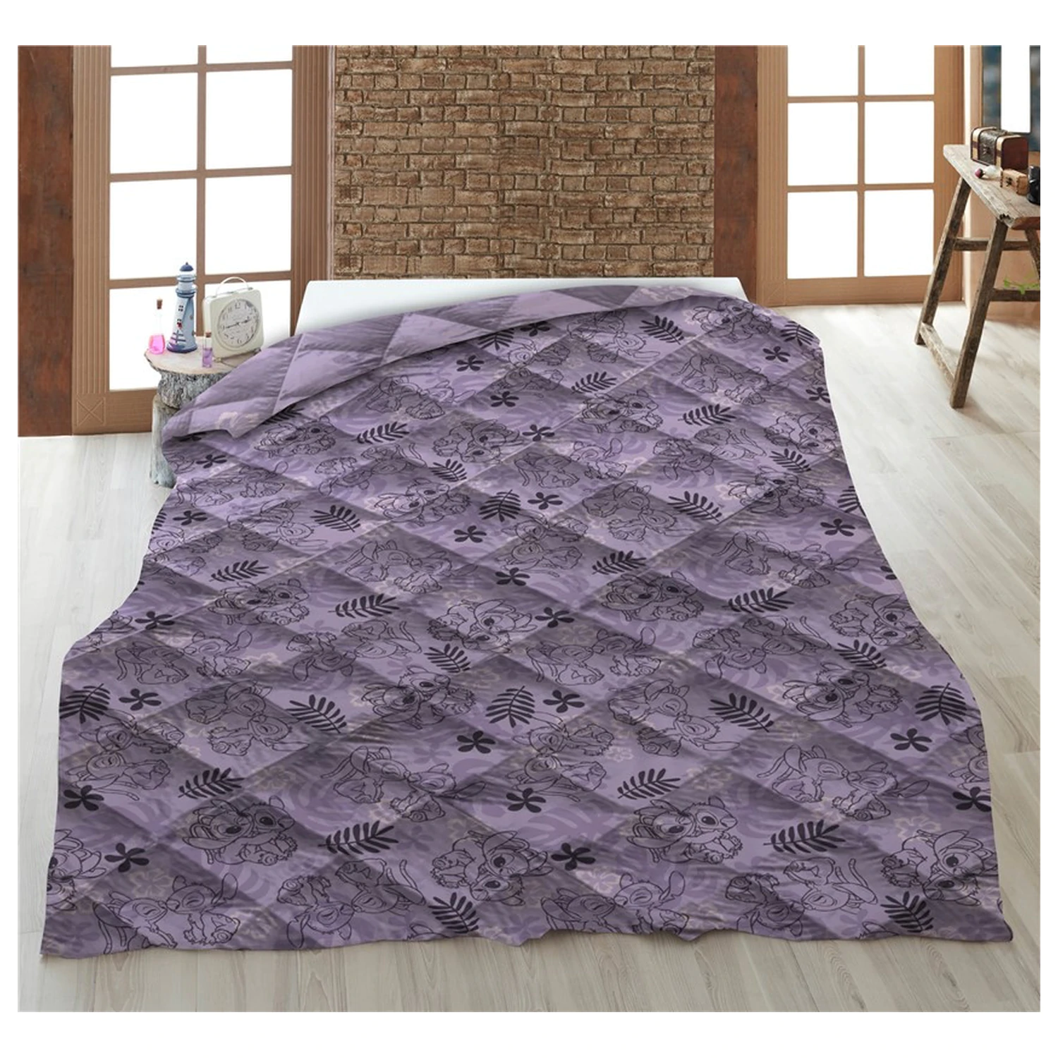 Stitch Lilo and Stitch Love Story pikowana poszwa na kołdrę, kołdra 140x200cm zdjęcie produktu