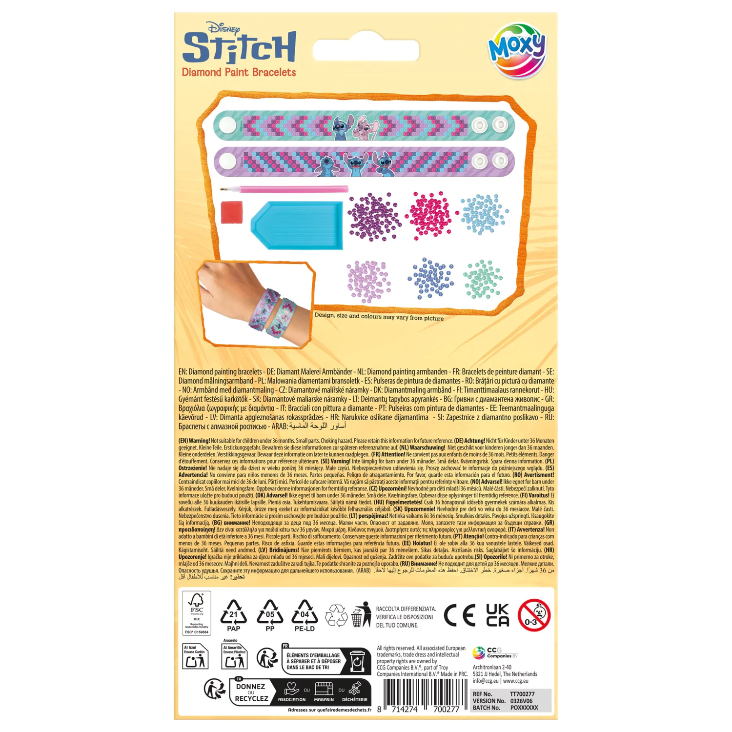 Stitch Moxy diamentowy zestaw 2 bransoletek z dotami zdjęcie produktu