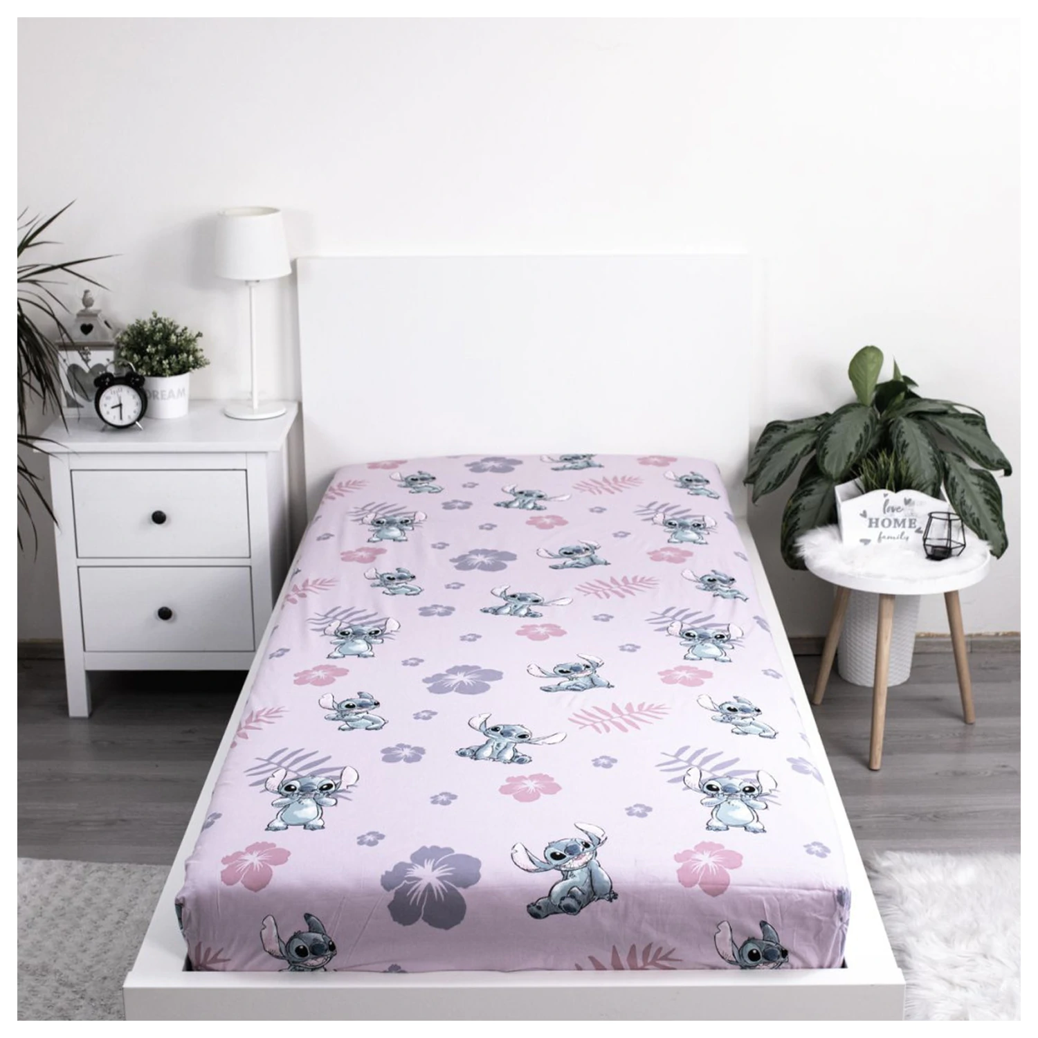 Stitch Pink Prześcieradło z Gumką 90x200 cm zdjęcie produktu