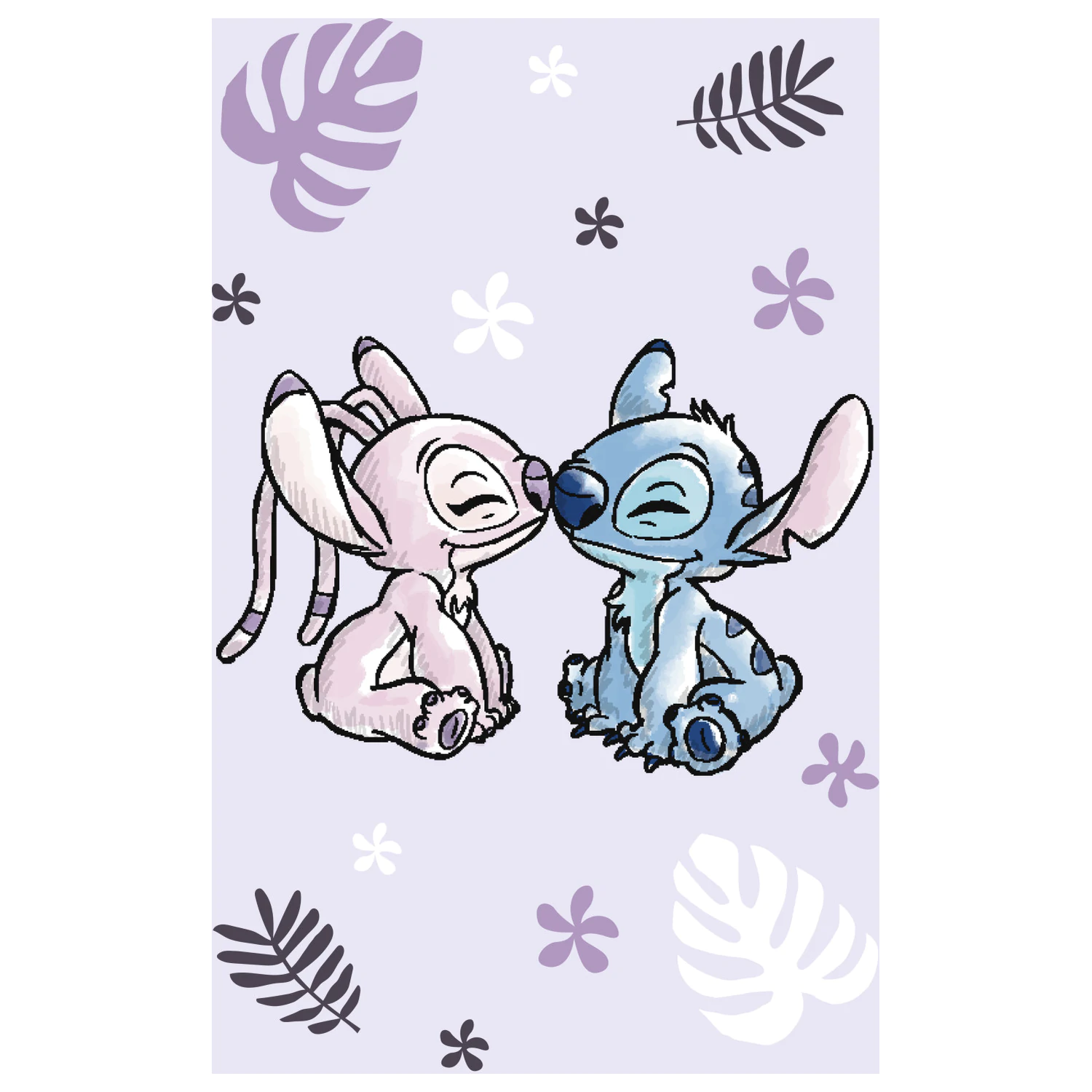 Stitch fioletowy koc z polaru zdjęcie produktu