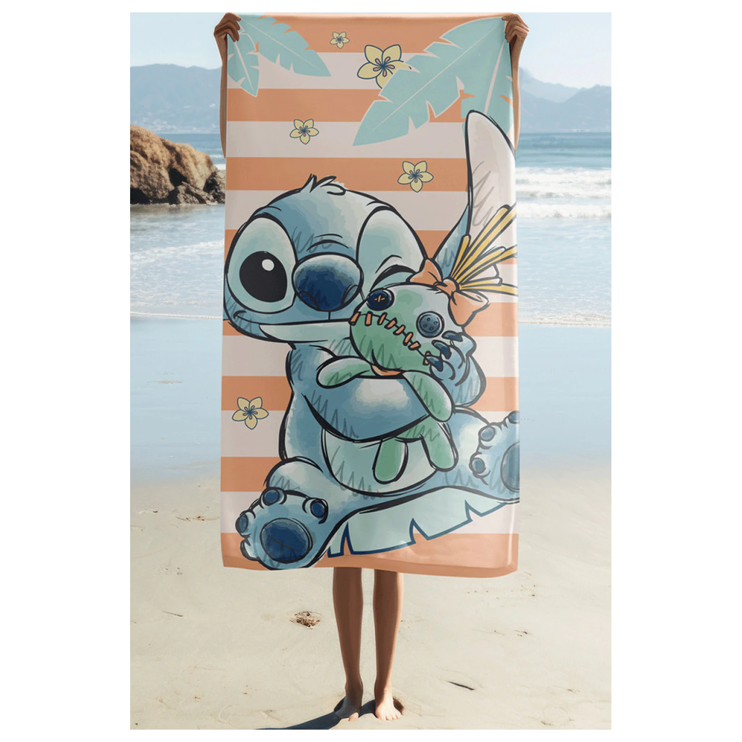 Stitch Tropical Hugs Ręcznik 70x140cm zdjęcie produktu
