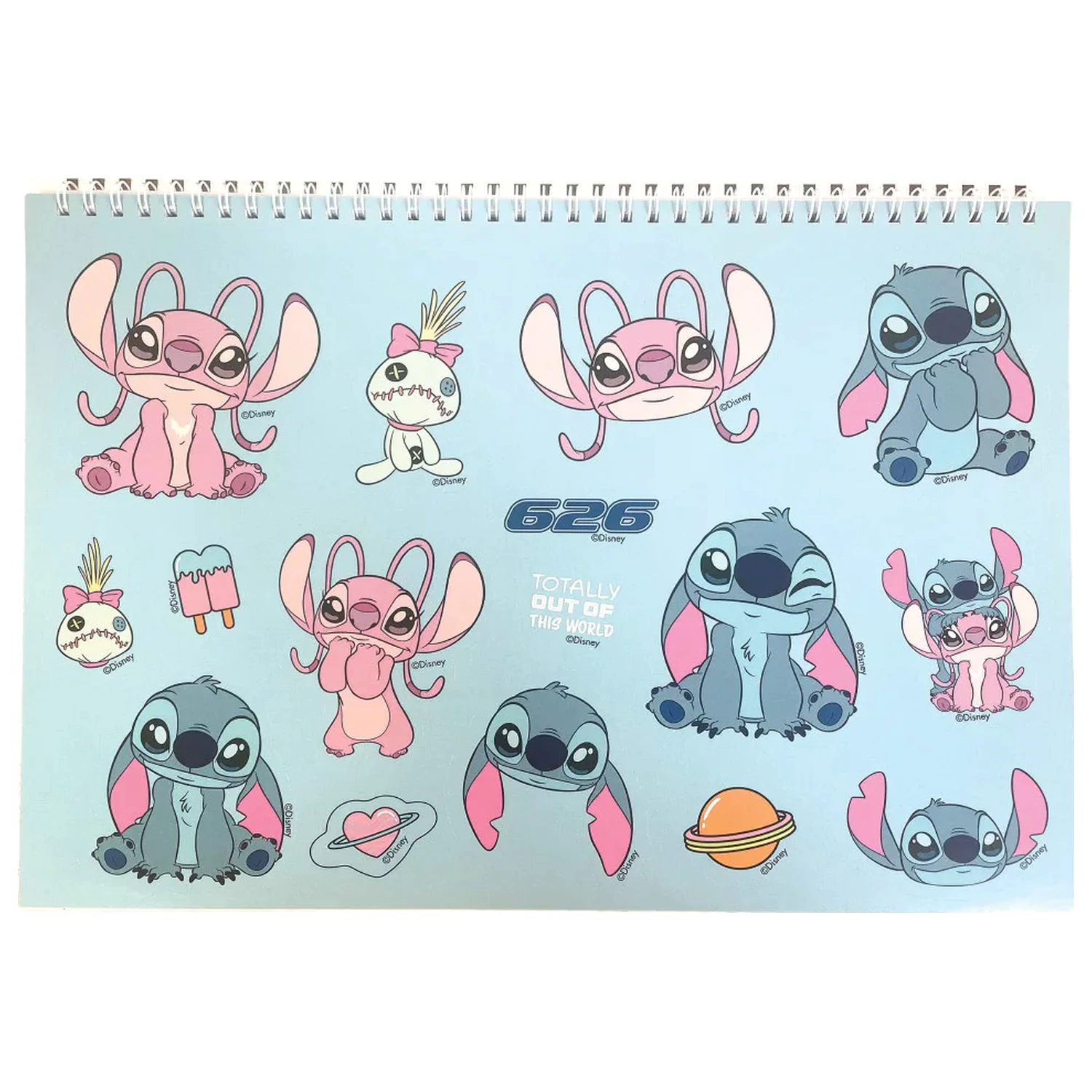 Stitch Universe A4 spiralny szkicownik 40 arkuszy z naklejkami zdjęcie produktu