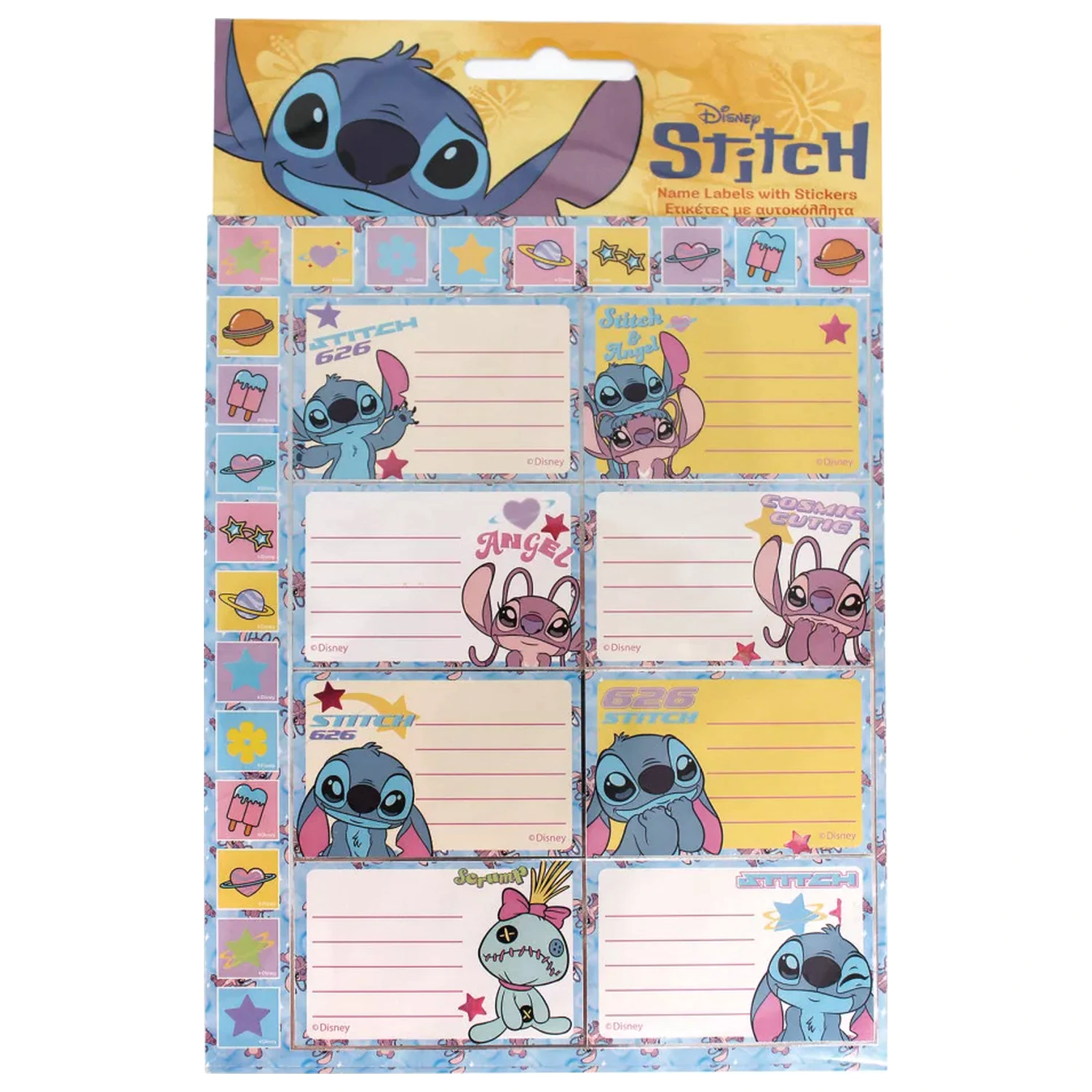 Stitch Universe naklejki etykietowe na zeszyt, 16 szt. zdjęcie produktu