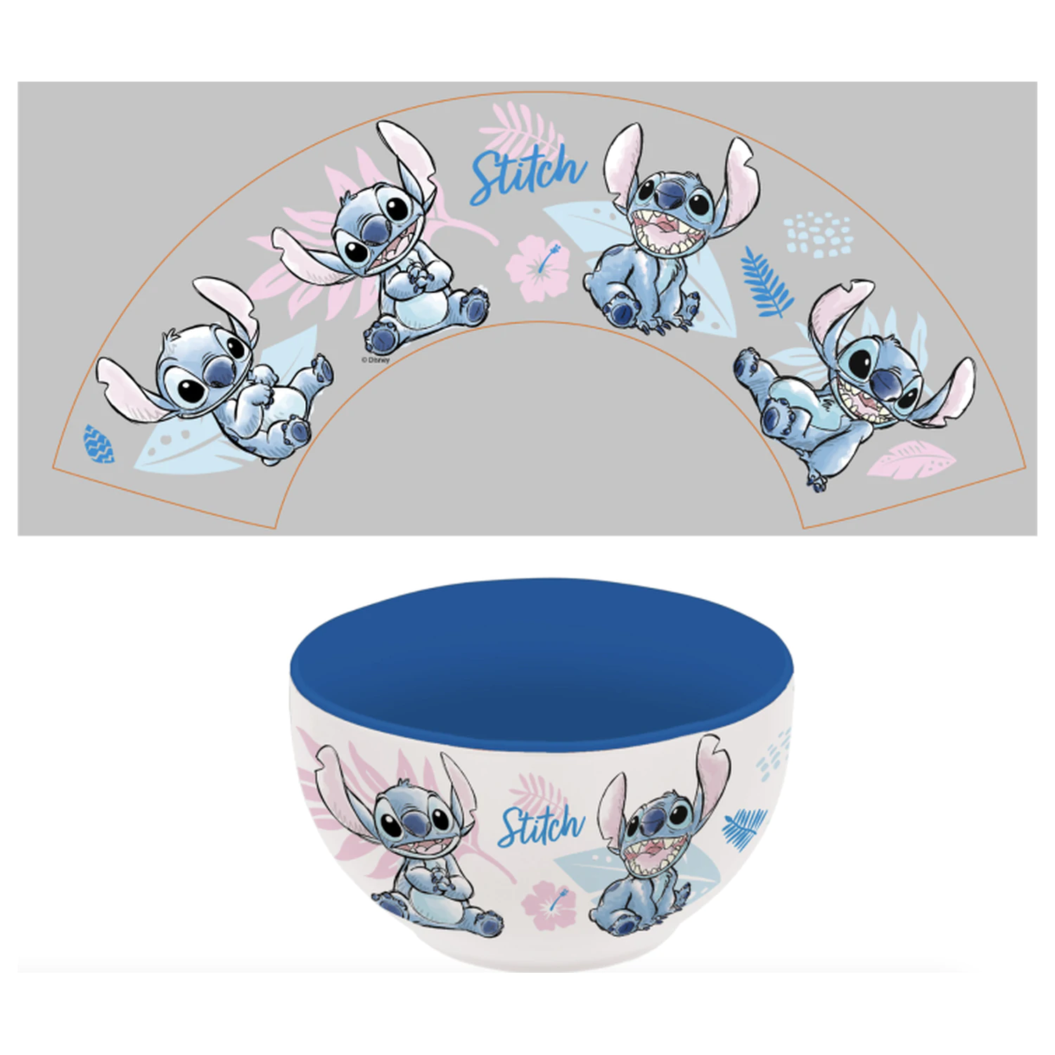 Stitch Akwarela Niebieska Ceramiczna Miska zdjęcie produktu