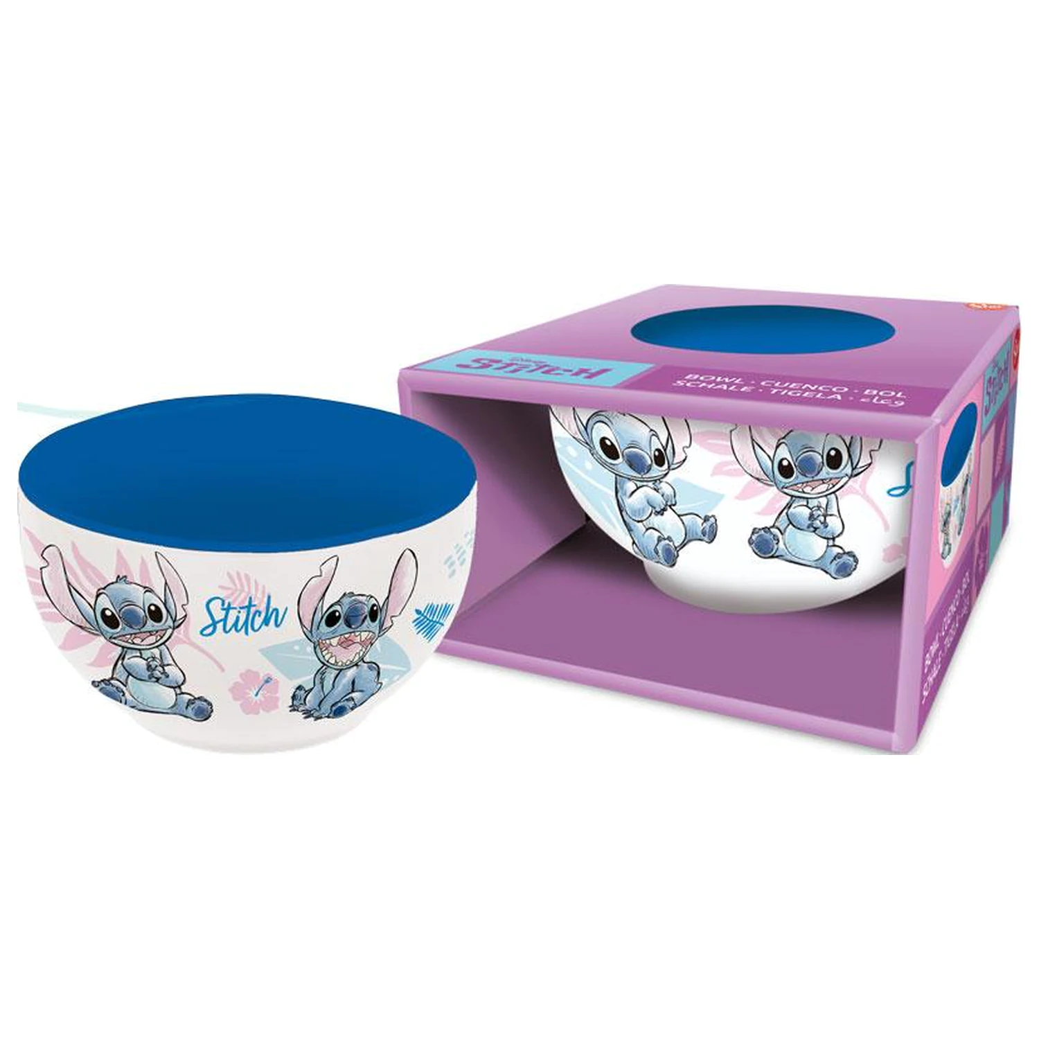 Stitch Akwarela Niebieska Ceramiczna Miska zdjęcie produktu