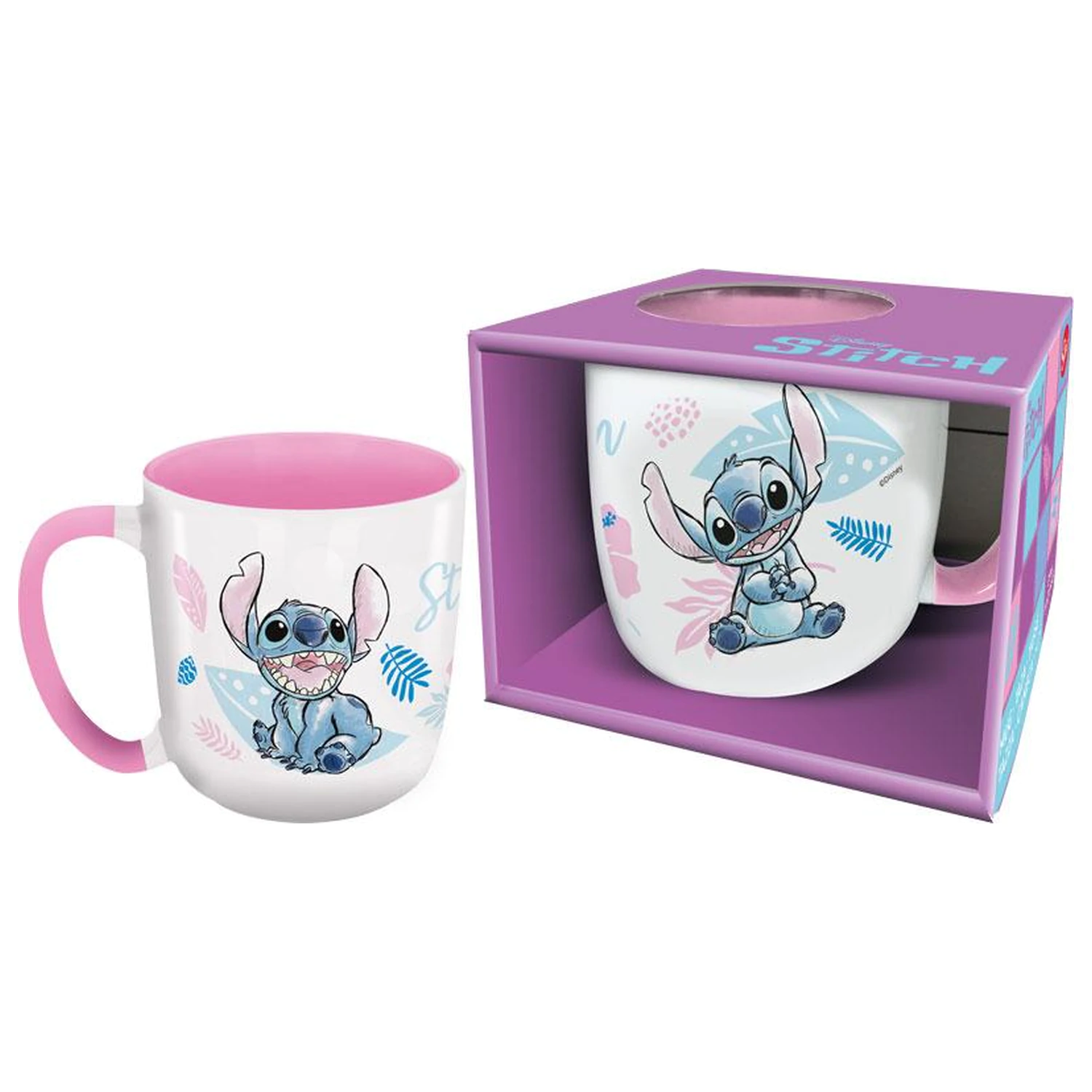 Stitch Akwarela Różowy kubek zdjęcie produktu