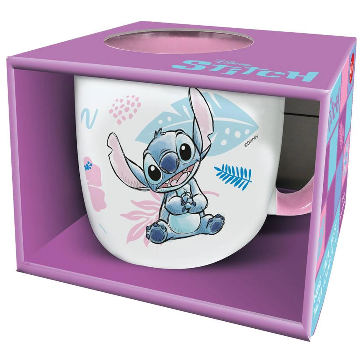 Stitch Akwarela Różowy kubek zdjęcie produktu