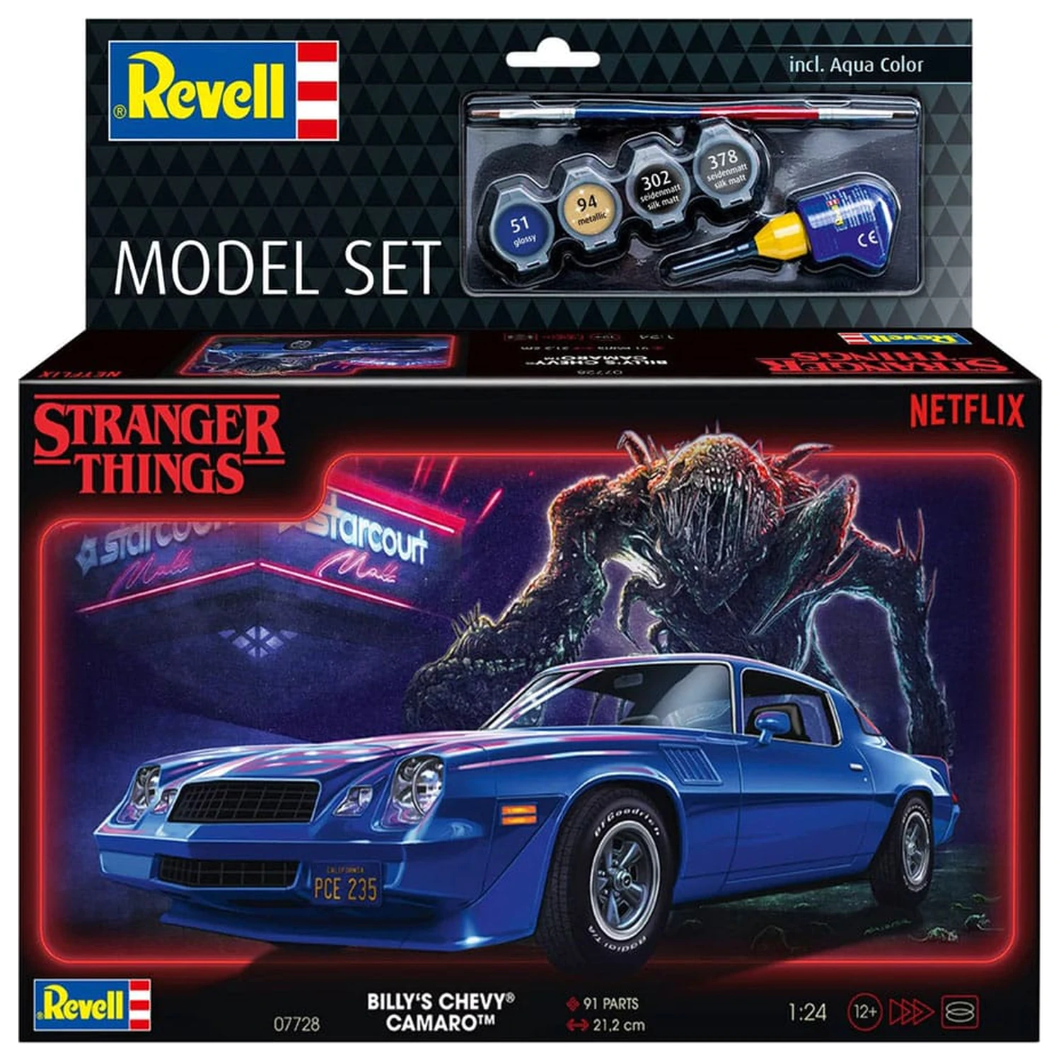 Stranger Things Model Kit Set 1/25 Chevy Camaro Z/28 (Aqua Color) 19 cm zdjęcie produktu