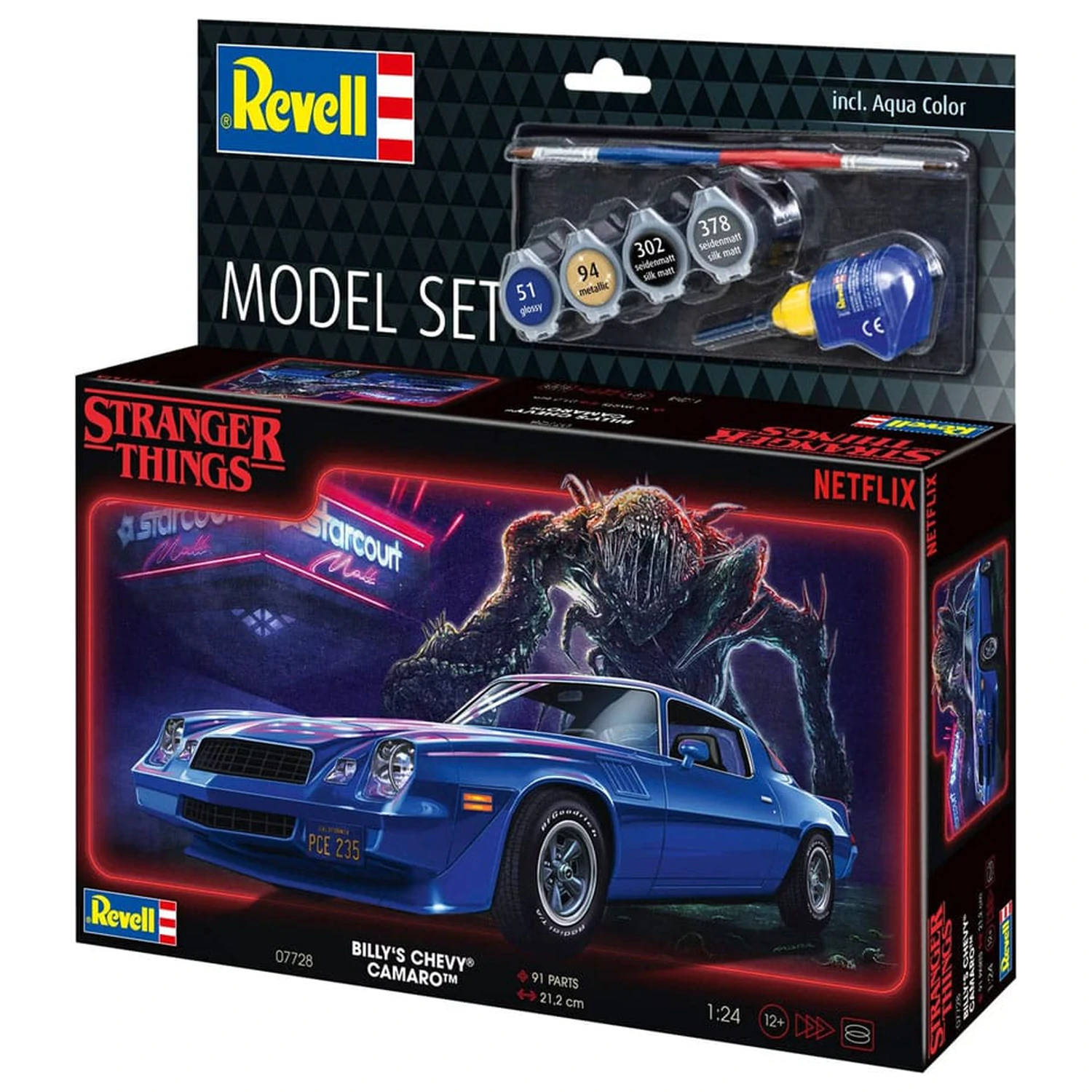 Stranger Things Model Kit Set 1/25 Chevy Camaro Z/28 (Aqua Color) 19 cm zdjęcie produktu