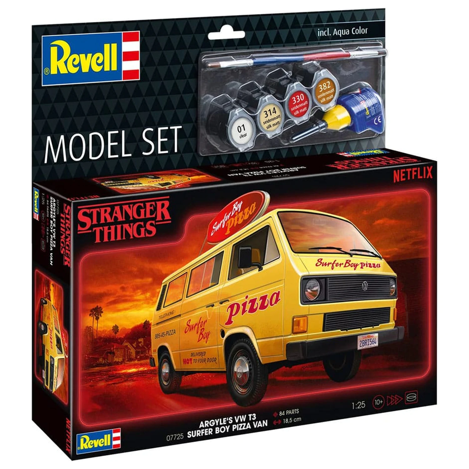 Stranger Things Zestaw Modeli 1/25 VW T3 Bus Surfer Boy (Aqua Color) 19 cm zdjęcie produktu