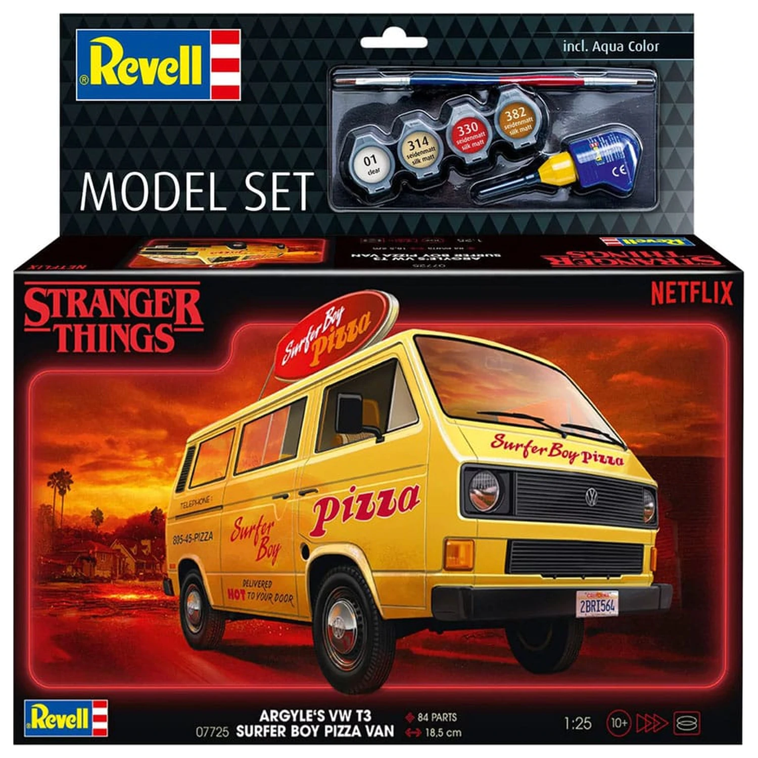 Stranger Things Zestaw Modeli 1/25 VW T3 Bus Surfer Boy (Aqua Color) 19 cm zdjęcie produktu