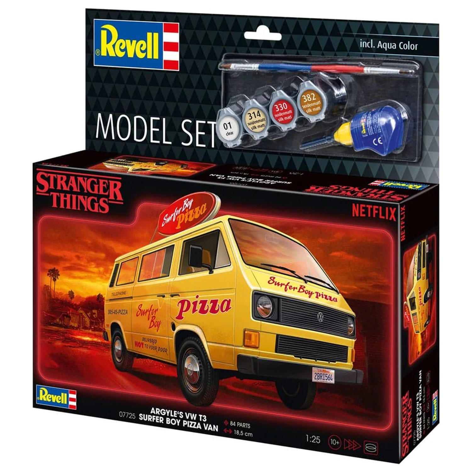 Stranger Things Zestaw Modeli 1/25 VW T3 Bus Surfer Boy (Aqua Color) 19 cm zdjęcie produktu