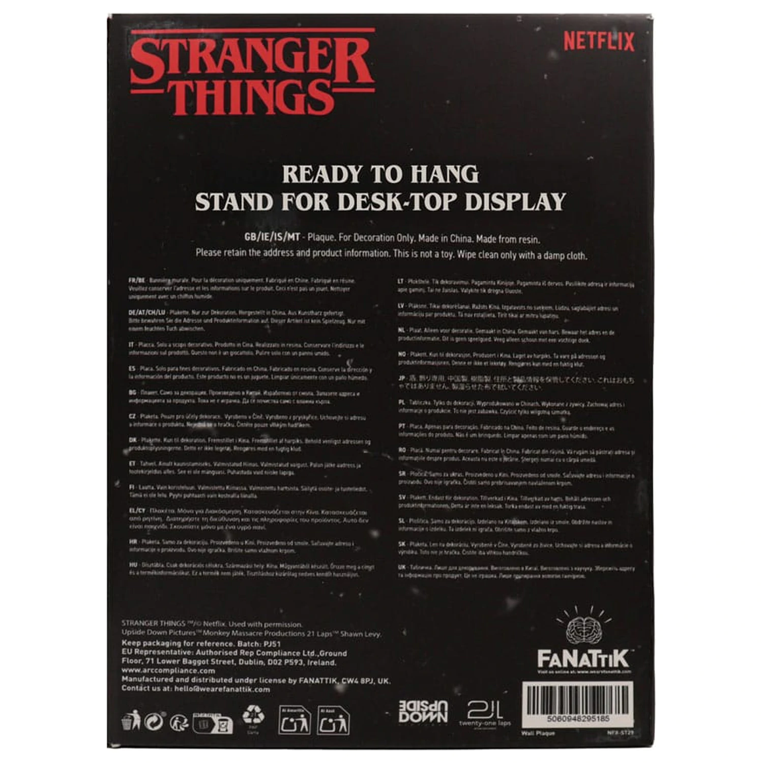 Stranger Things Resin Plaque Creel House Stained Glass Window zdjęcie produktu