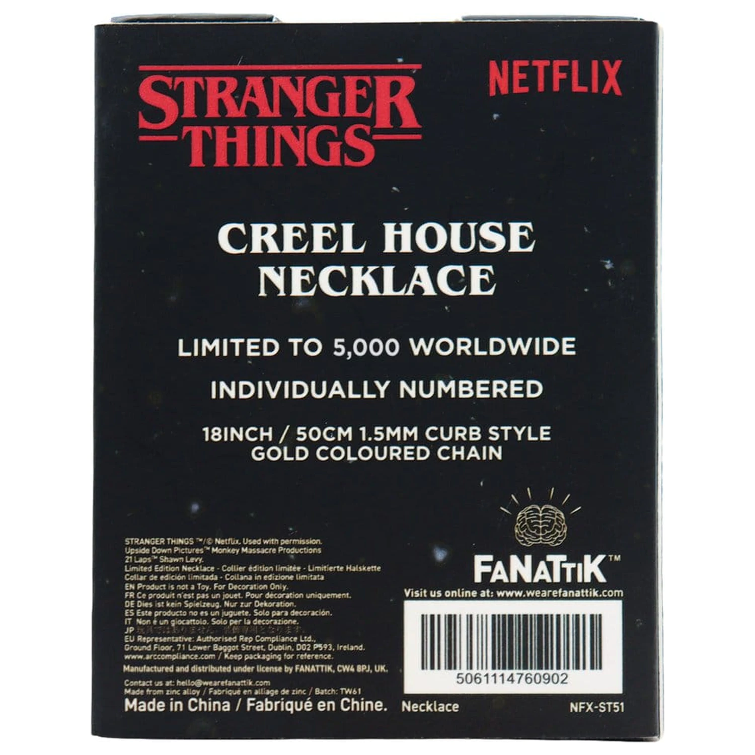 Stranger Things Naszyjnik Creel House Window Edycja Limitowana 3 x 2 cm zdjęcie produktu