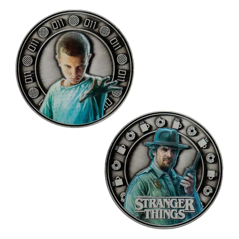 Moneta kolekcjonerska Stranger Things Eleven & Hopper 4 cm zdjęcie produktu