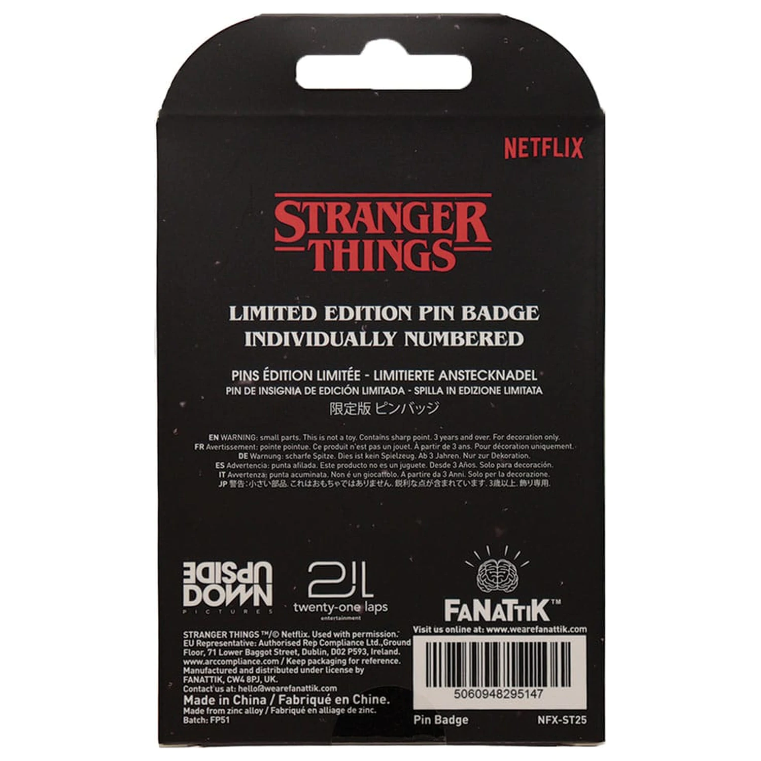 Stranger Things Pin Badge Hellfire Lives Edycja Limitowana zdjęcie produktu