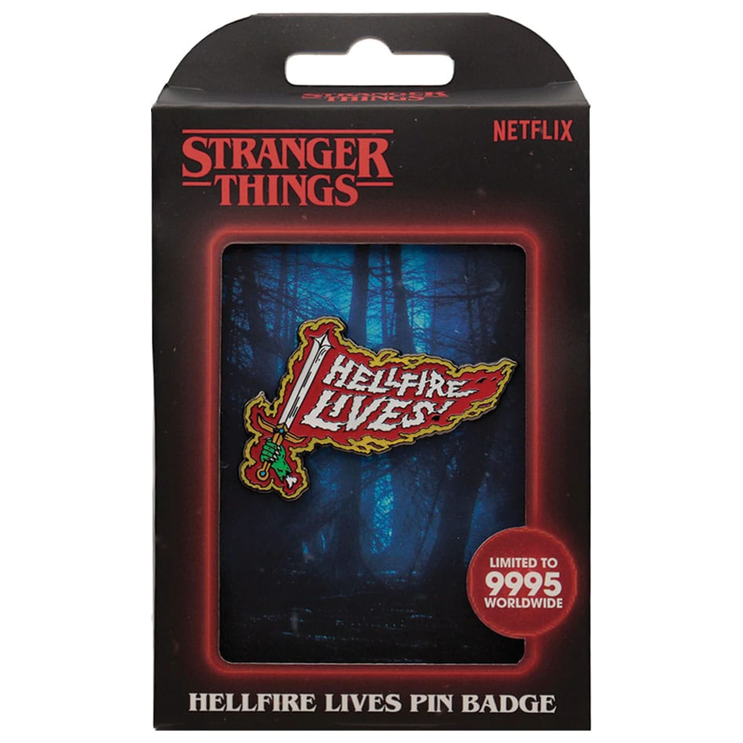 Stranger Things Pin Badge Hellfire Lives Edycja Limitowana zdjęcie produktu