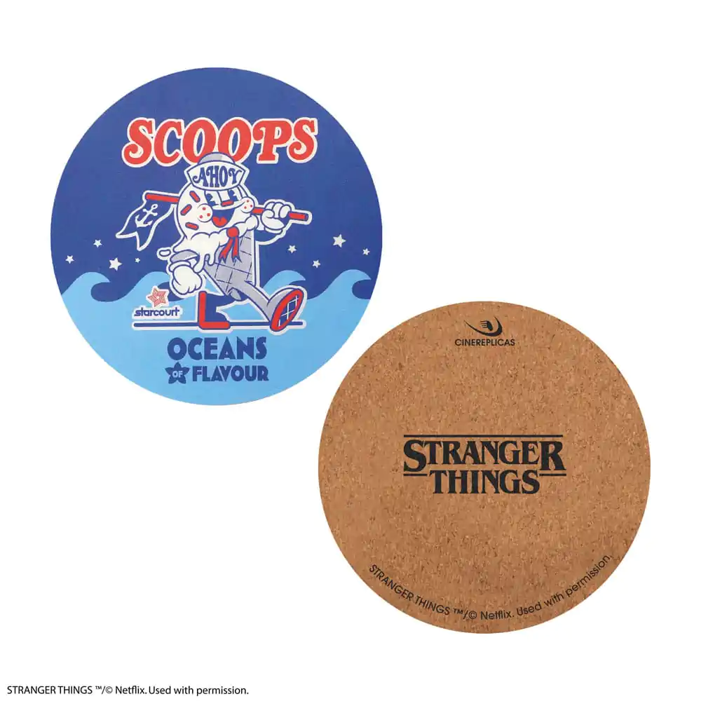 Stranger Things Scoops Ahoy Podkładki Pod Kubek Zestaw 4 Sztuk zdjęcie produktu