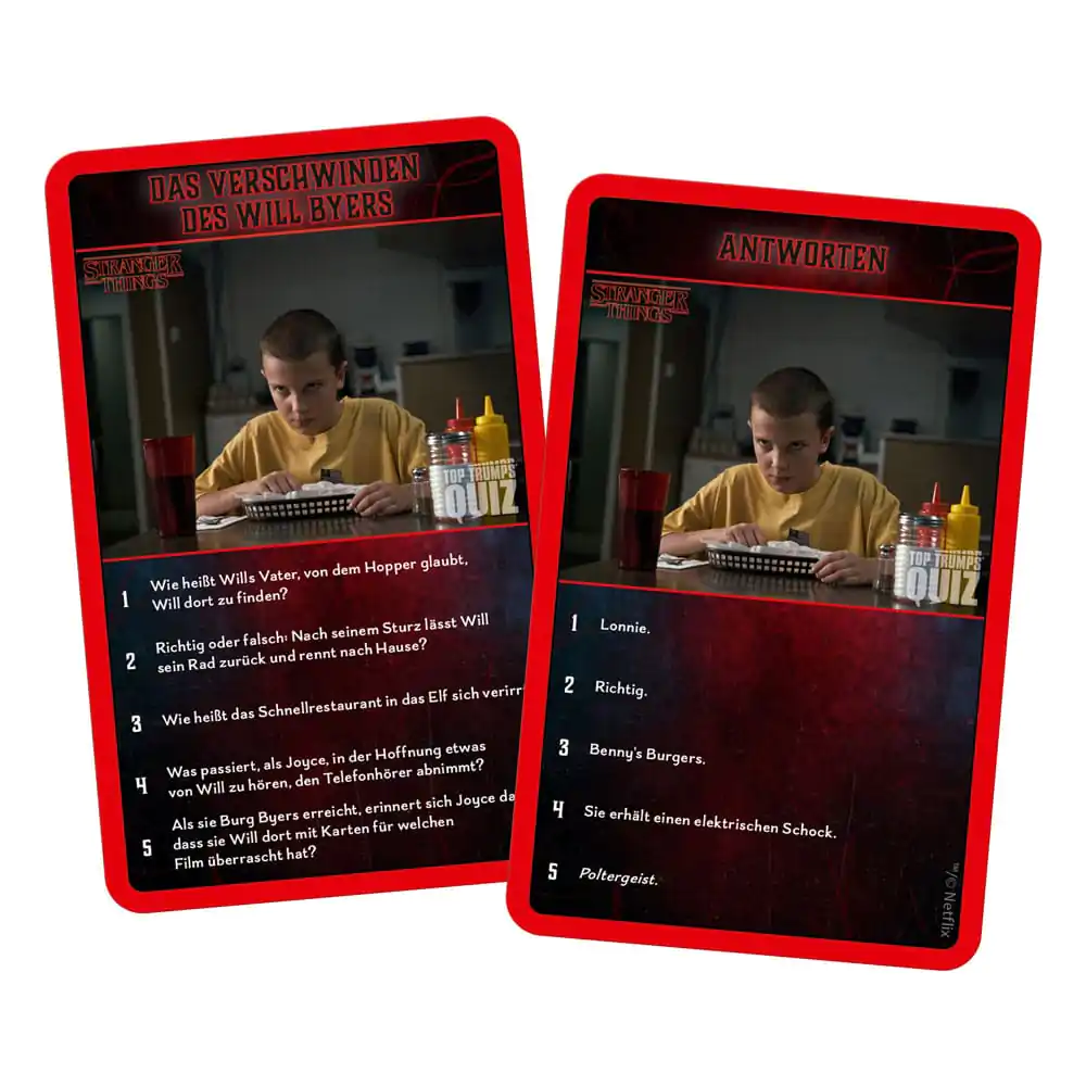 Stranger Things Gra karciana Top Trumps Quiz *Wersja niemiecka* zdjęcie produktu