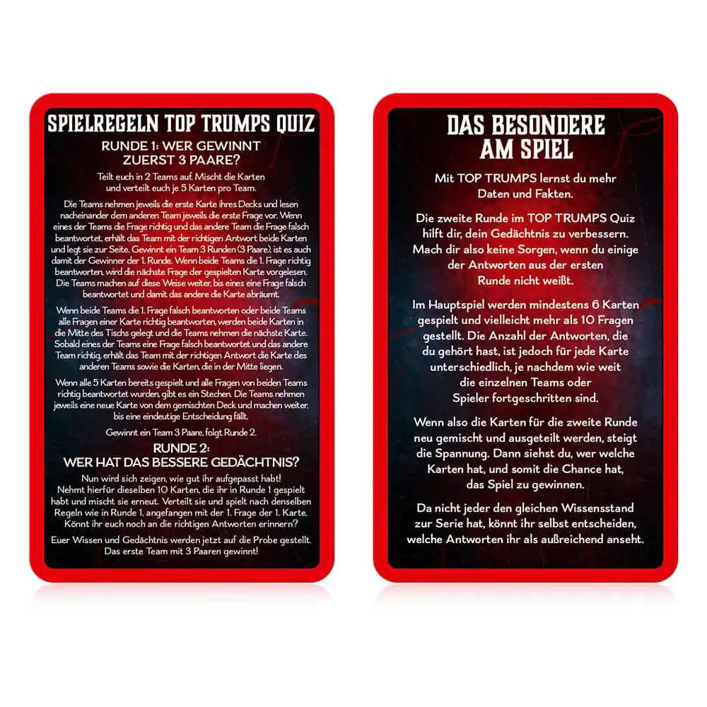 Stranger Things Gra karciana Top Trumps Quiz *Wersja niemiecka* zdjęcie produktu