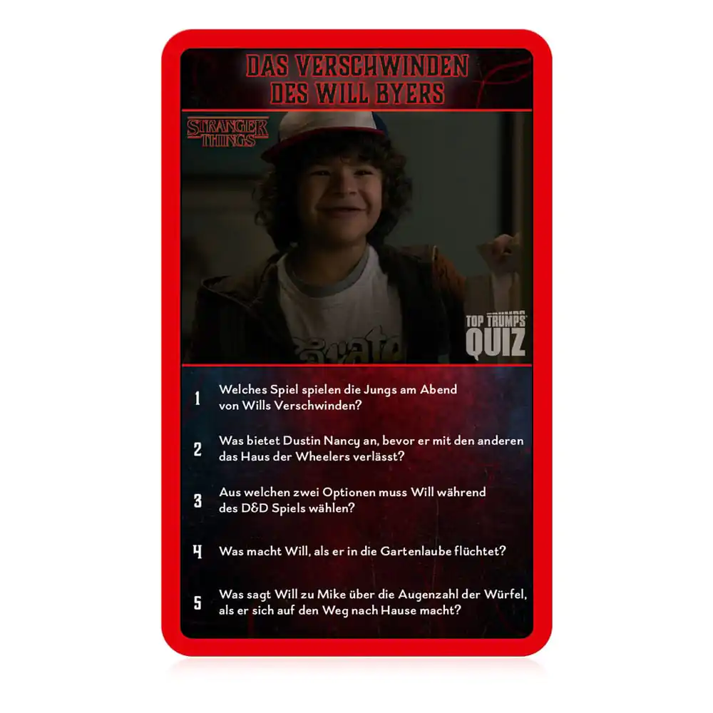 Stranger Things Gra karciana Top Trumps Quiz *Wersja niemiecka* zdjęcie produktu