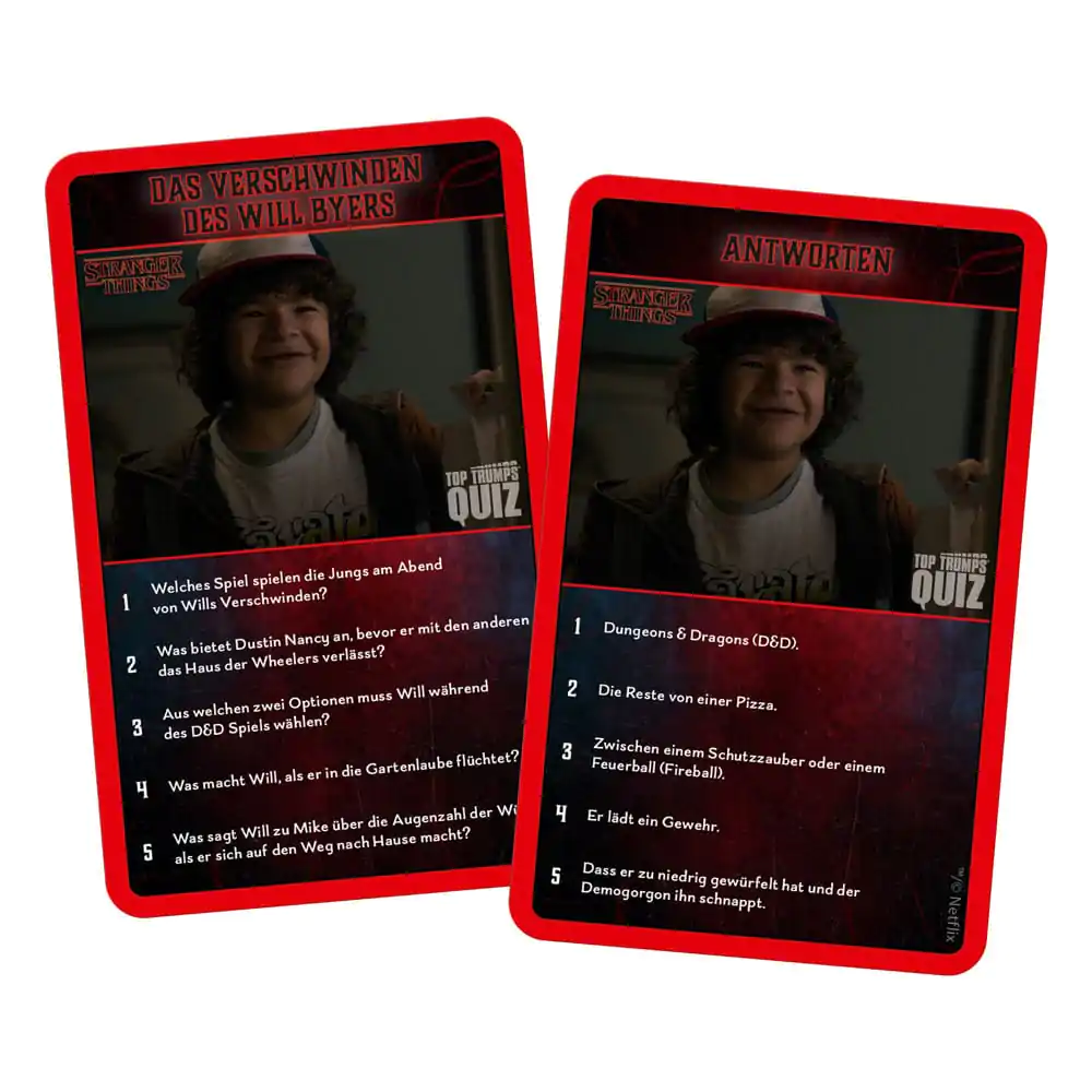 Stranger Things Gra karciana Top Trumps Quiz *Wersja niemiecka* zdjęcie produktu