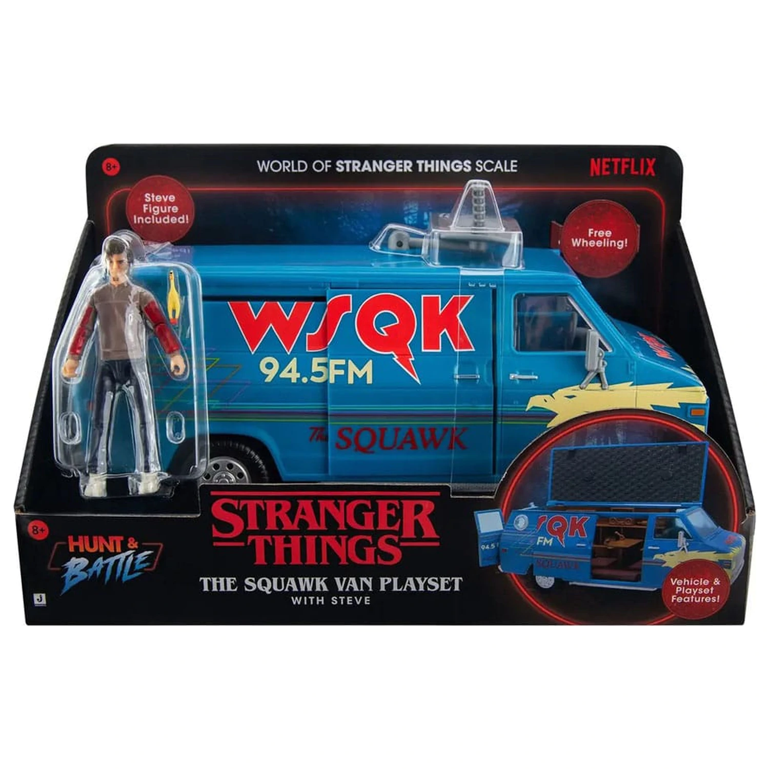 Stranger Things World Of Figure & Vehicle Pojazd z figurką The Squawk van Playset ze Stevem zdjęcie produktu