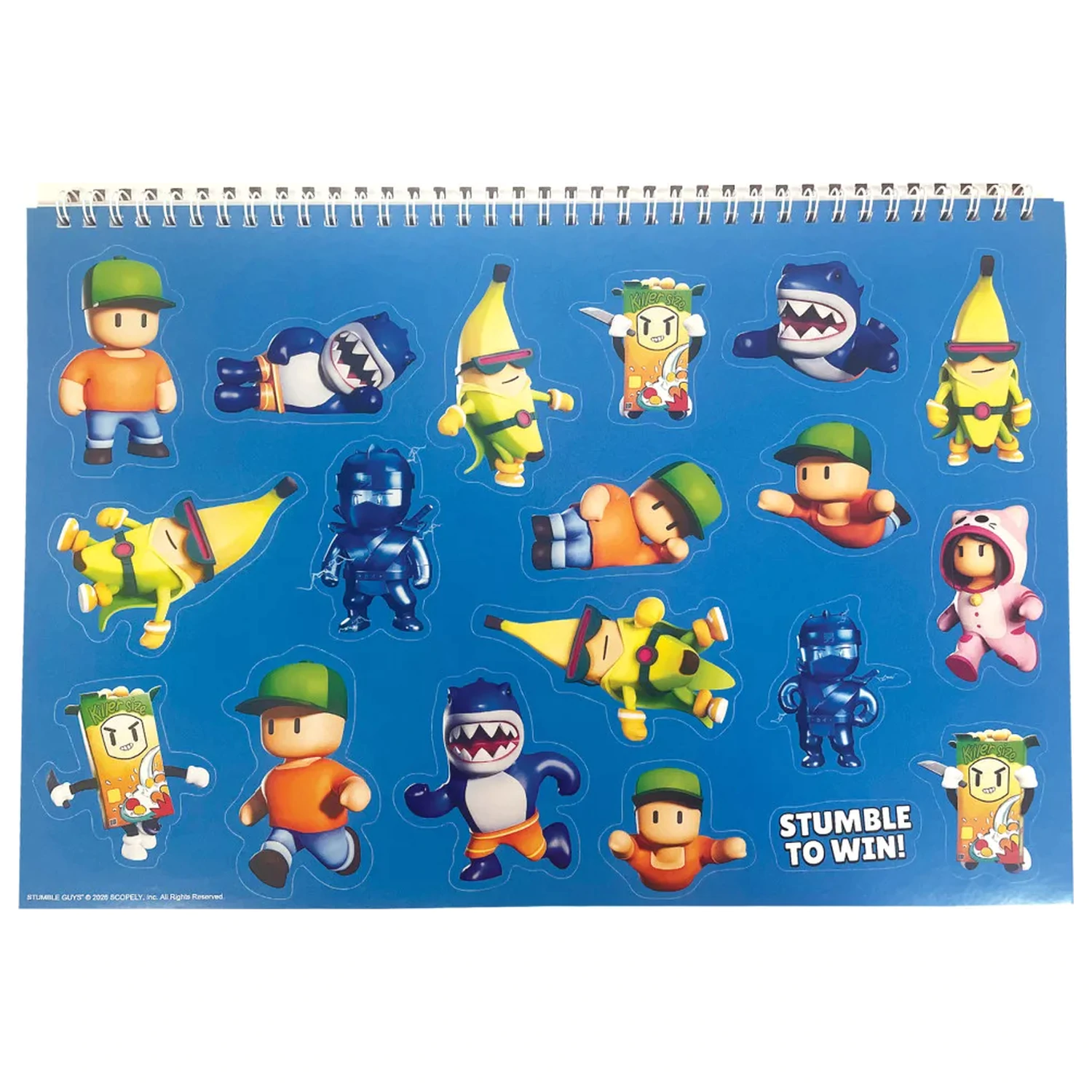 Stumble Guys Race A/4 Spirytowy Szkicownik 40 arkuszy z Naklejkami zdjęcie produktu