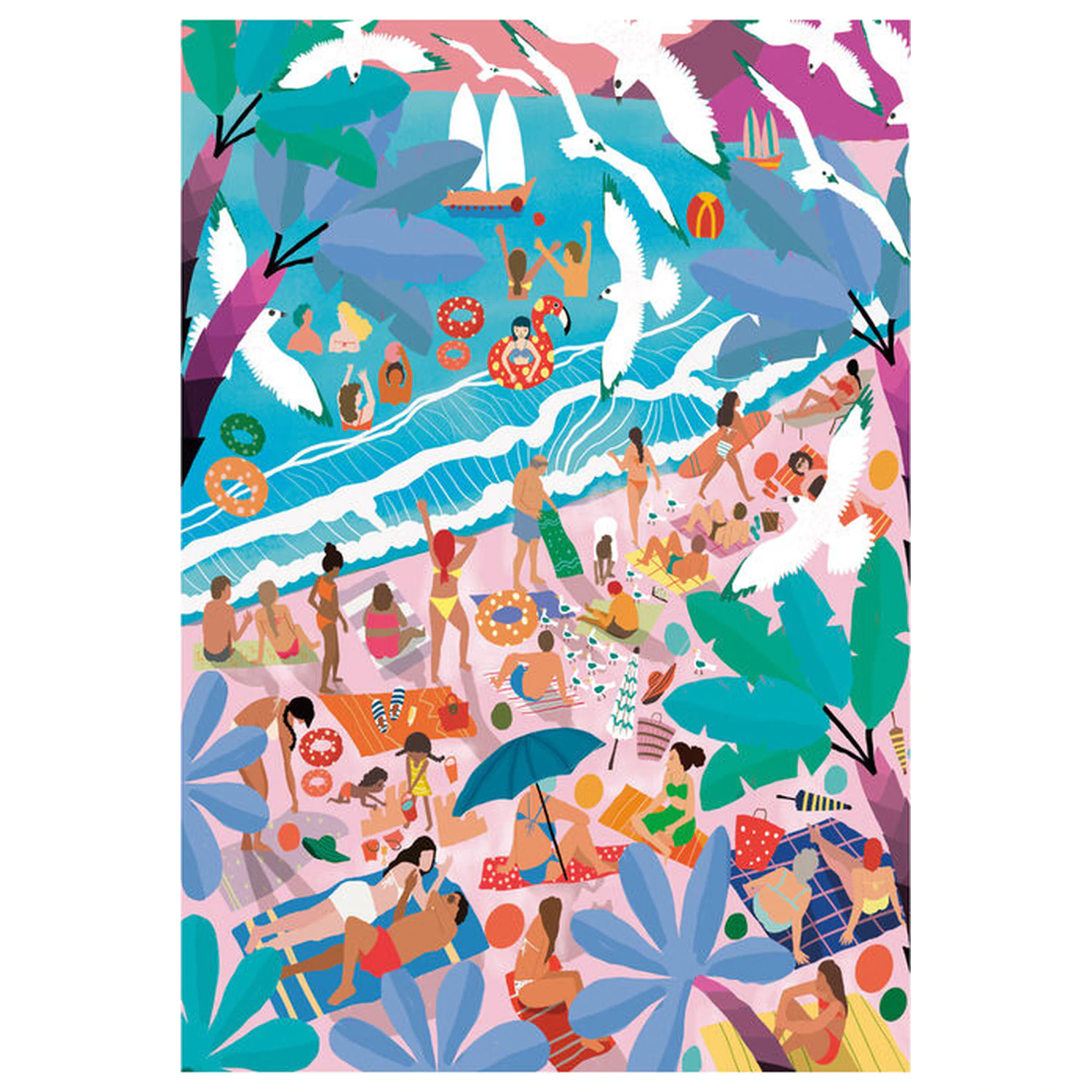 Sunday At the Beach puzzle 1000 sztuk zdjęcie produktu