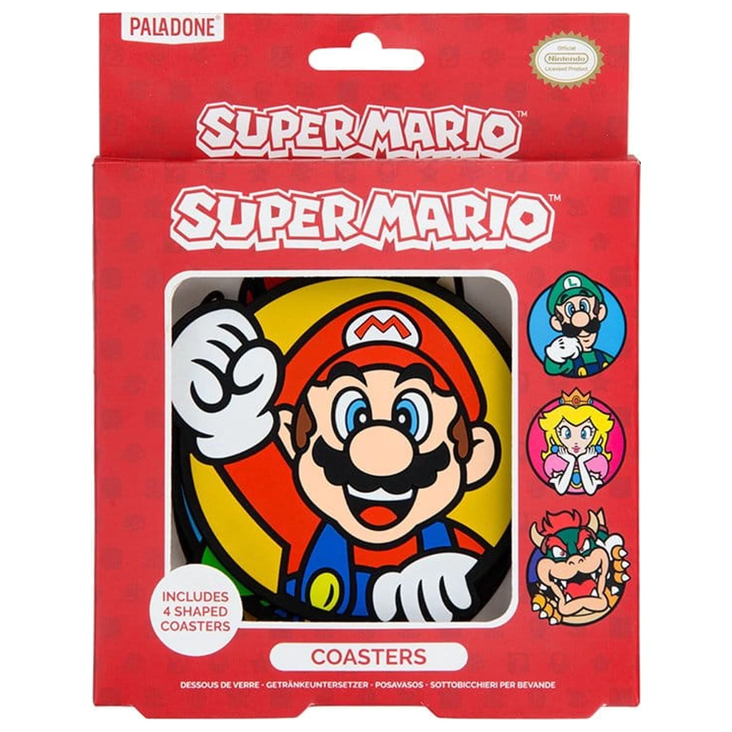 Super Mario Podkładki Pod Kubki, 4 sztuki zdjęcie produktu