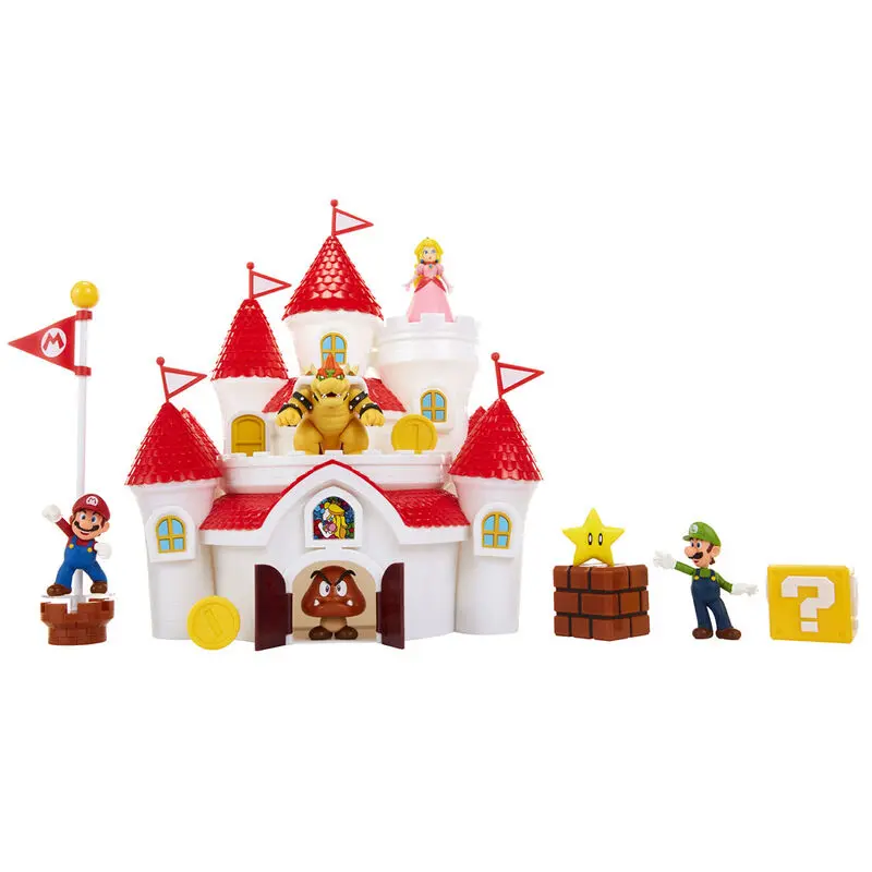 World of Nintendo Deluxe Playset Super Mario Zamek Mushroom Kingdom zdjęcie produktu