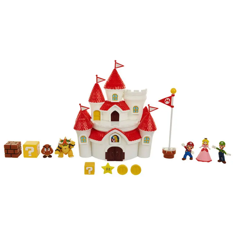 World of Nintendo Deluxe Playset Super Mario Zamek Mushroom Kingdom zdjęcie produktu