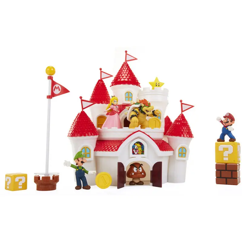 World of Nintendo Deluxe Playset Super Mario Zamek Mushroom Kingdom zdjęcie produktu