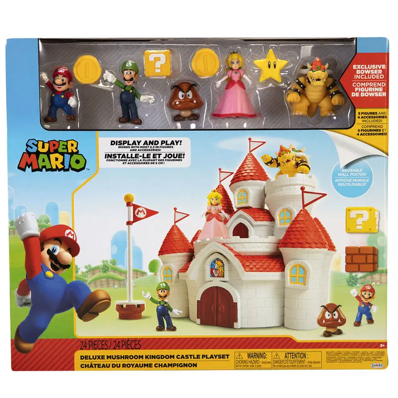 World of Nintendo Deluxe Playset Super Mario Zamek Mushroom Kingdom zdjęcie produktu