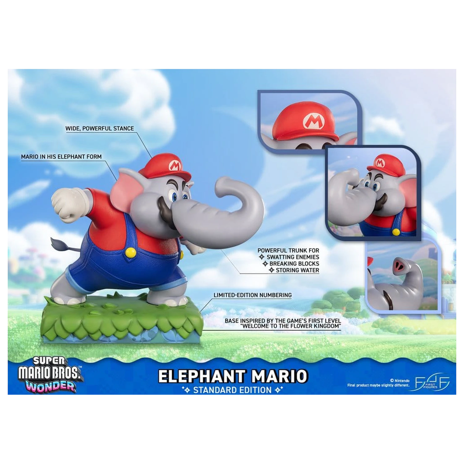 Super Mario Bros. Wonder Figurka z żywicy Elephant Mario Standard Edition 43 cm zdjęcie produktu