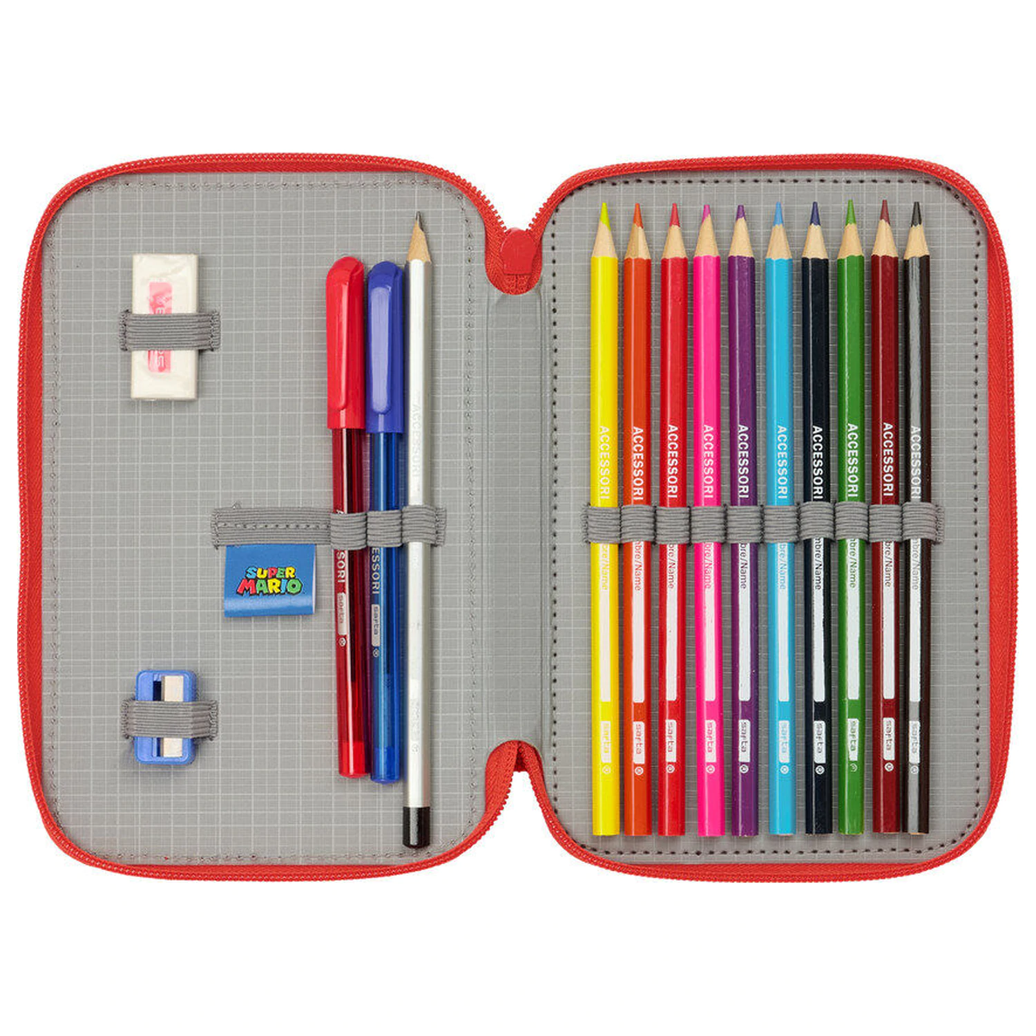 Super Mario podwójny piórnik 29 szt. zdjęcie produktu