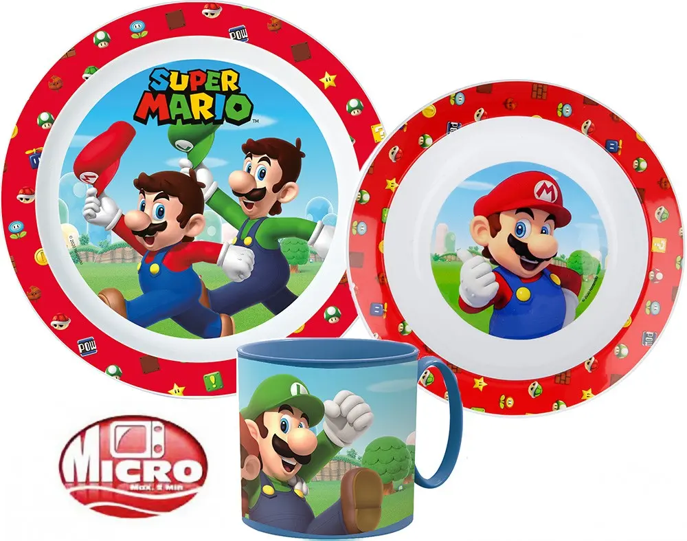 Super Mario zestaw naczyń, zestaw micro plastic zdjęcie produktu