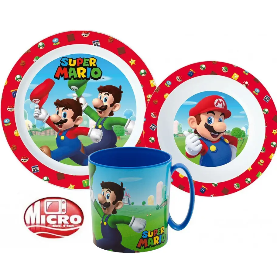 Zestaw naczyń Super Mario, zestaw z mikro plastiku zdjęcie produktu