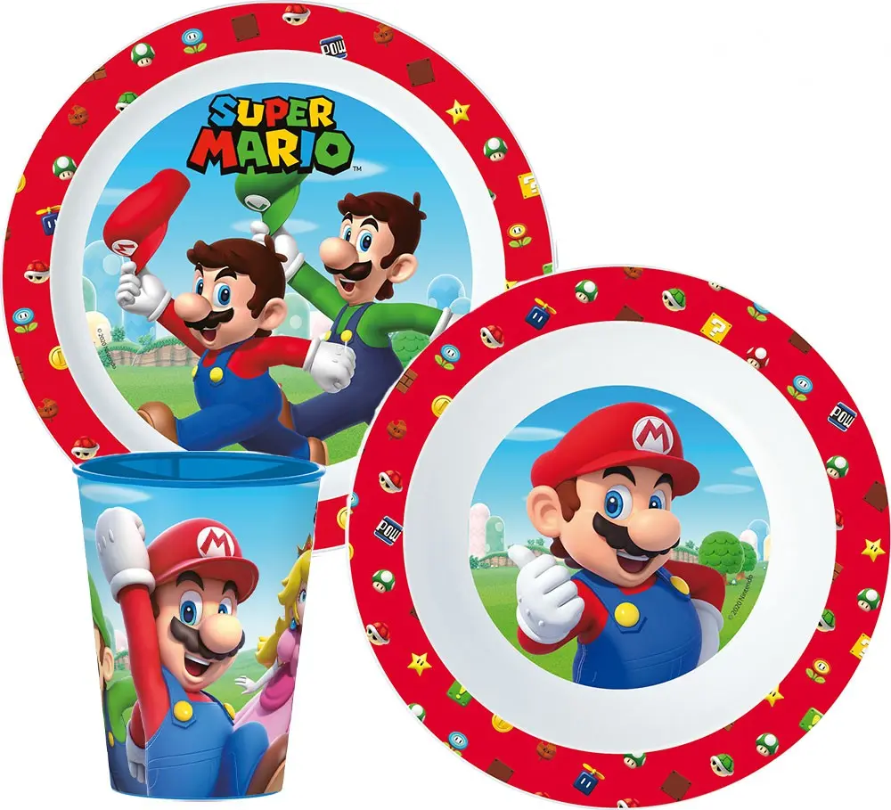 Zestaw naczyń Super Mario, zestaw z micro plastiku zdjęcie produktu