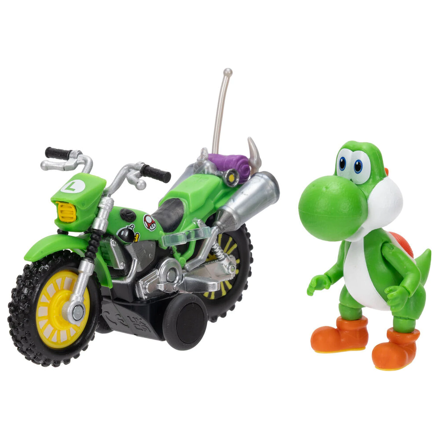 Super Mario figurka i motocykl zabawka - Yoshi zdjęcie produktu
