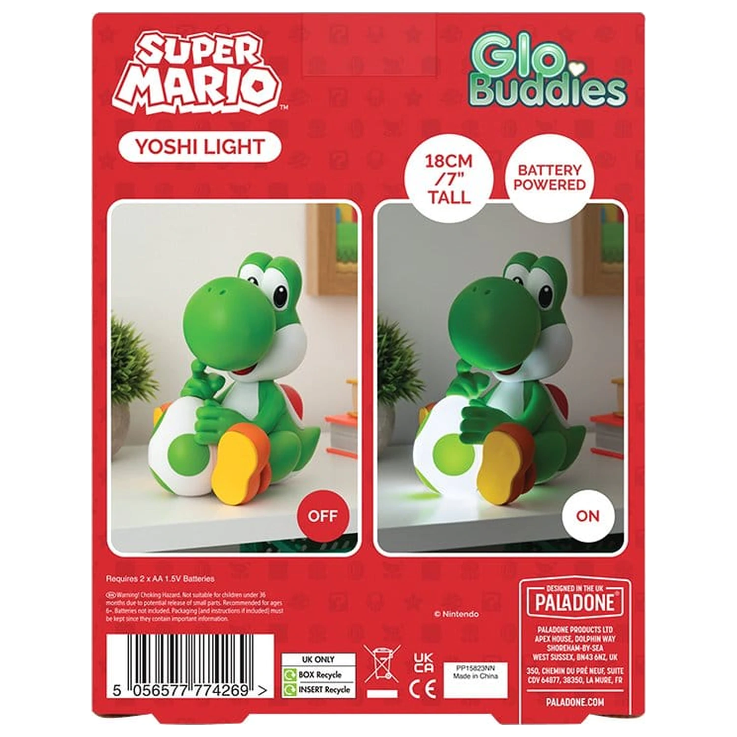 Super Mario GloBuddies Light Yoshi 18 cm zdjęcie produktu