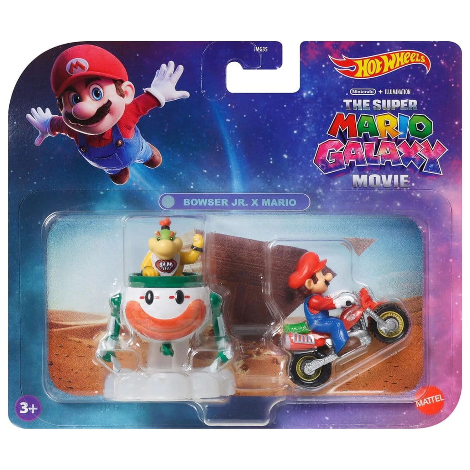 Super Mario Hot Wheels Die-Cast Pojazdy Zestaw 2 sztuk 1/64 Mario & Bowser Jr. zdjęcie produktu
