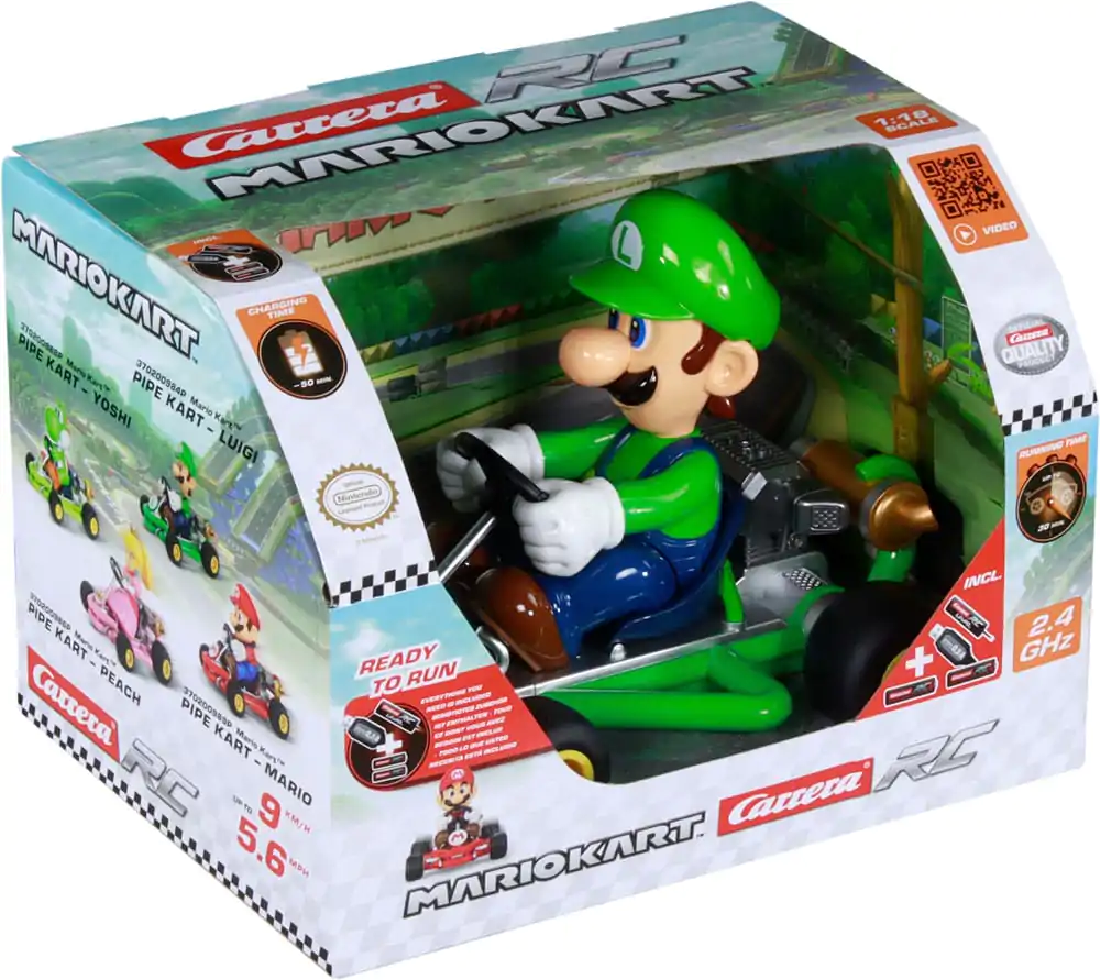 Super Mario Kart zdalnie sterowany samochód 1/18 2.4GHz Pipe Kart Luigi zdjęcie produktu