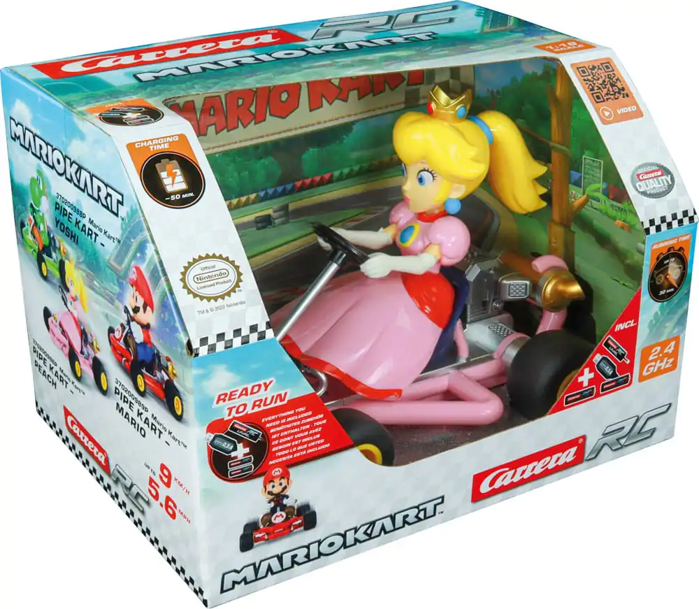 Samochód zdalnie sterowany Super Mario Kart RC 1/18 2.4GHz Pipe Kart Peach zdjęcie produktu